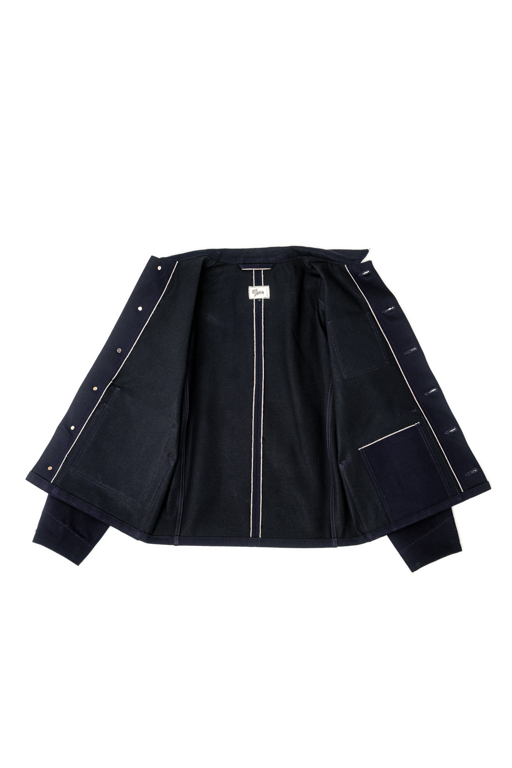 Amos Chore Coat - Indigo/Black - Rigid 14oz American Selvedge Denim