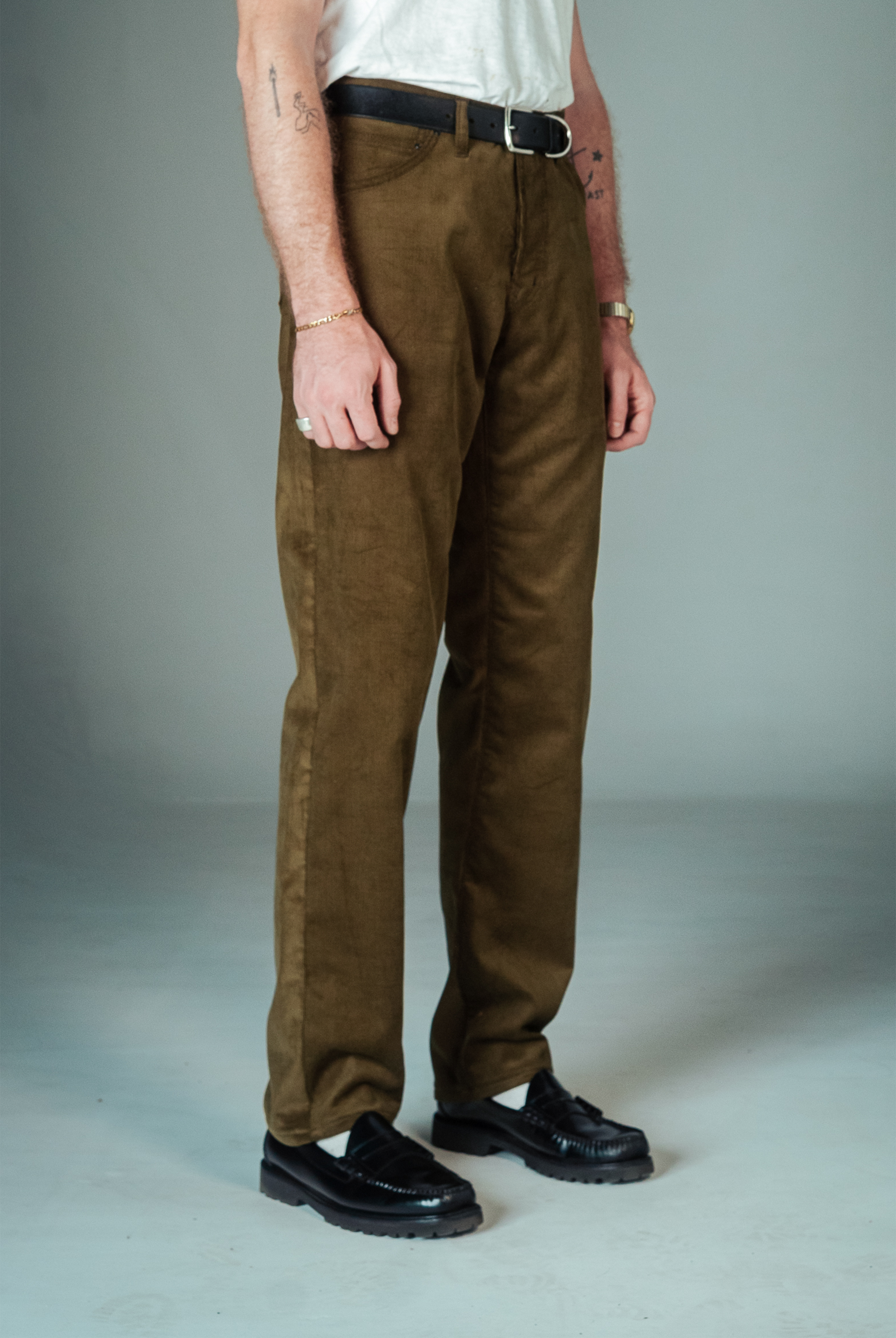 Stratton Straight - Olive Corduroy