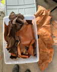 Leather Scraps - 5 lb MISC LEATHERS -  NO FREE SHIPPING ON THIS ITEM