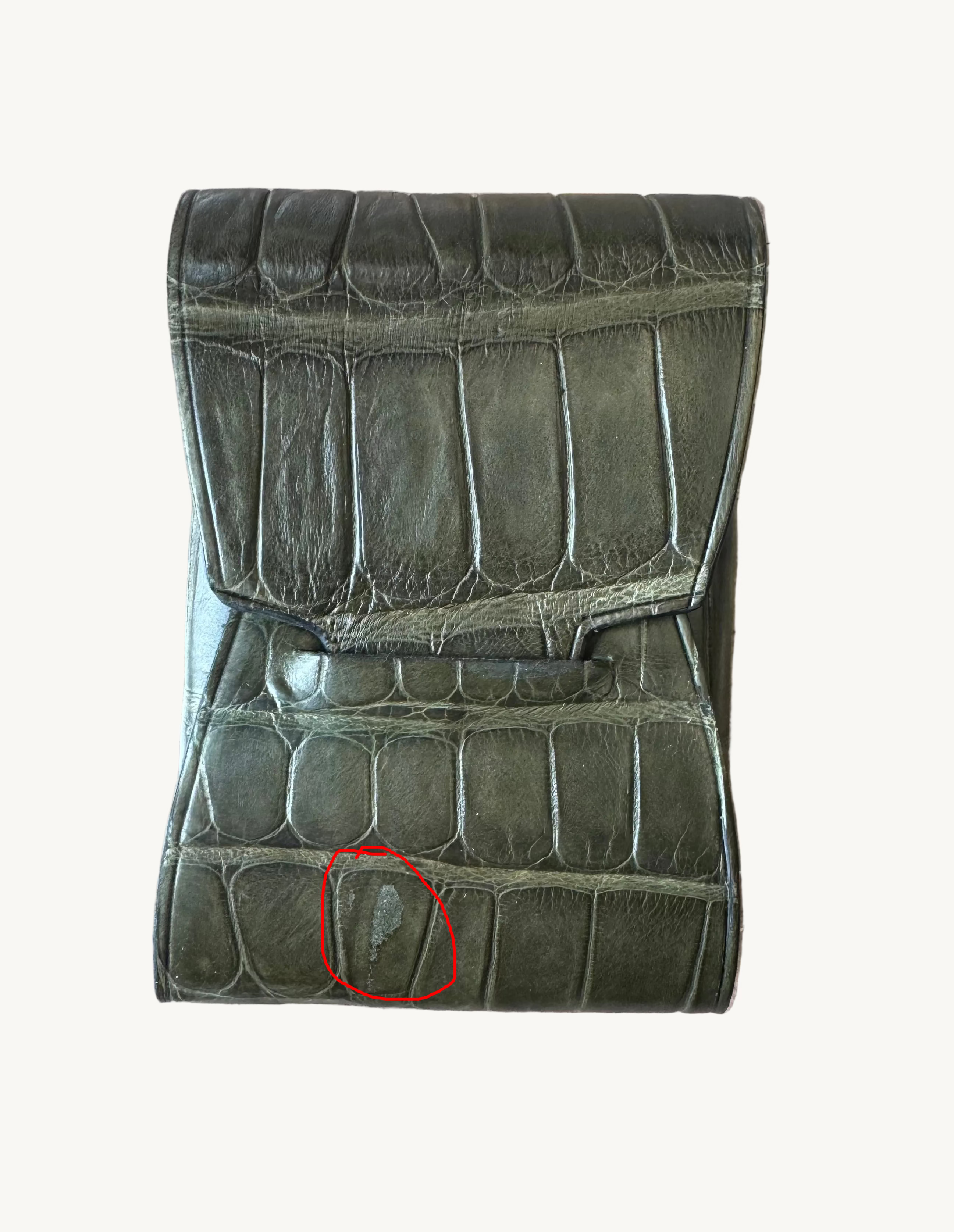 Johnny Slim - Loden Green American Alligator - blemished