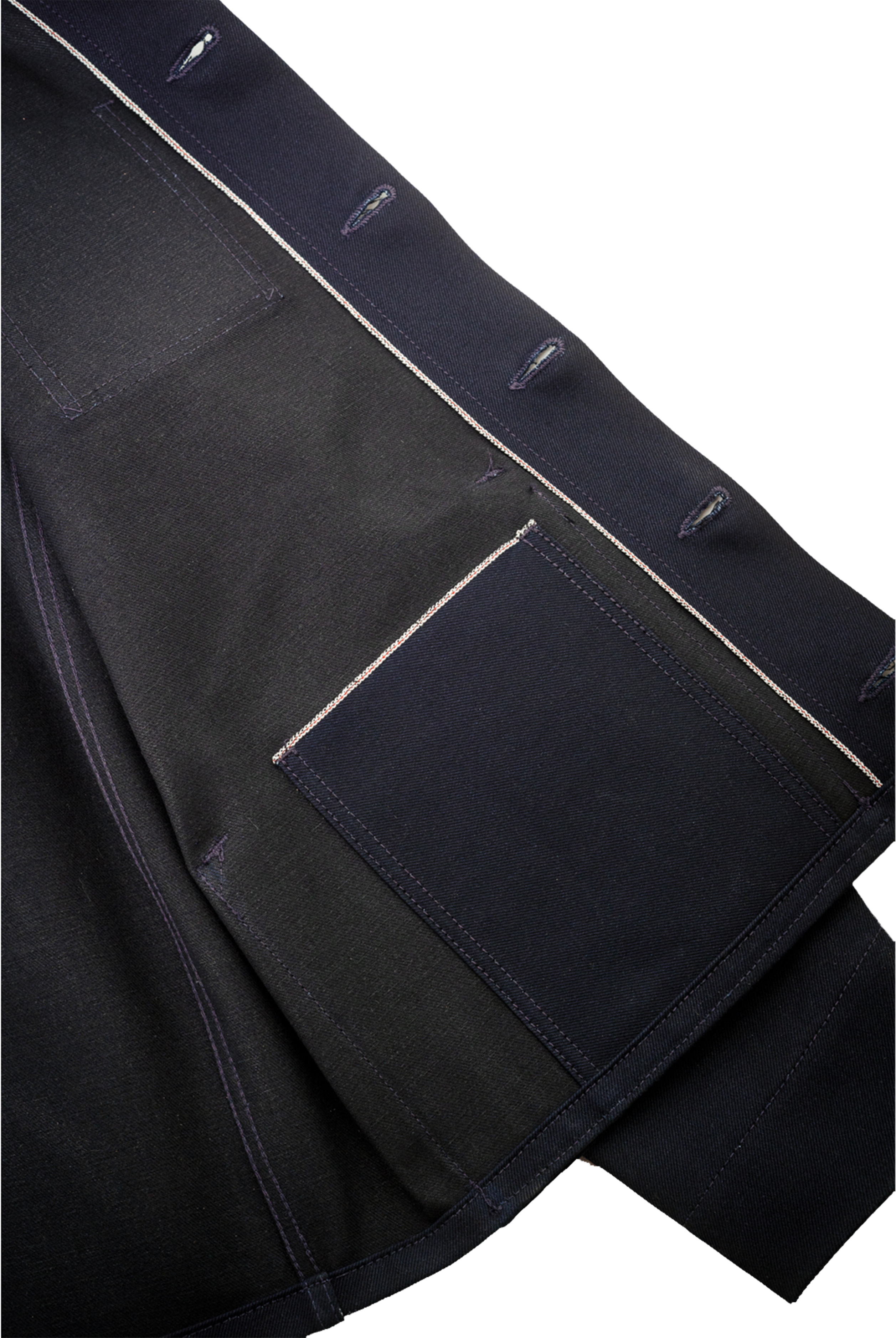 Amos Chore Coat - Indigo/Black - Rigid 14oz American Selvedge Denim