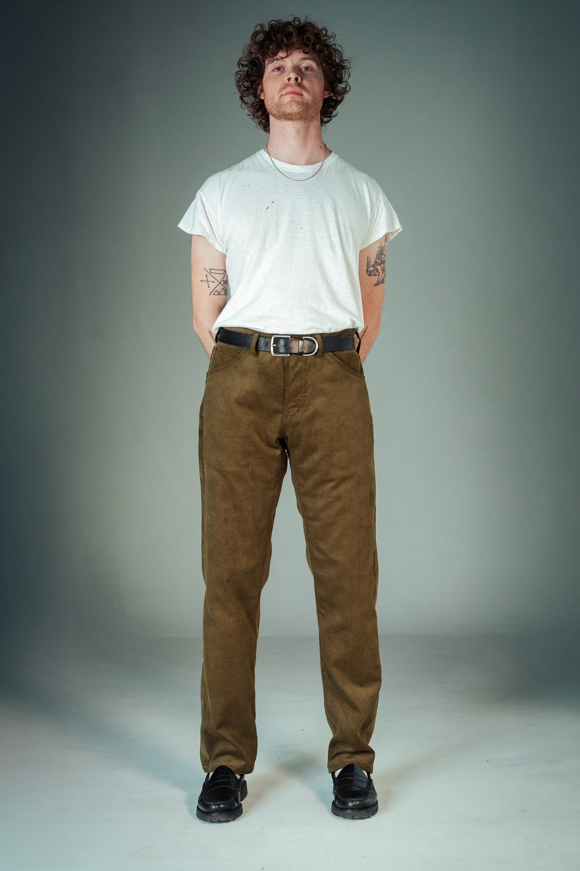 Stratton Straight - Olive Corduroy