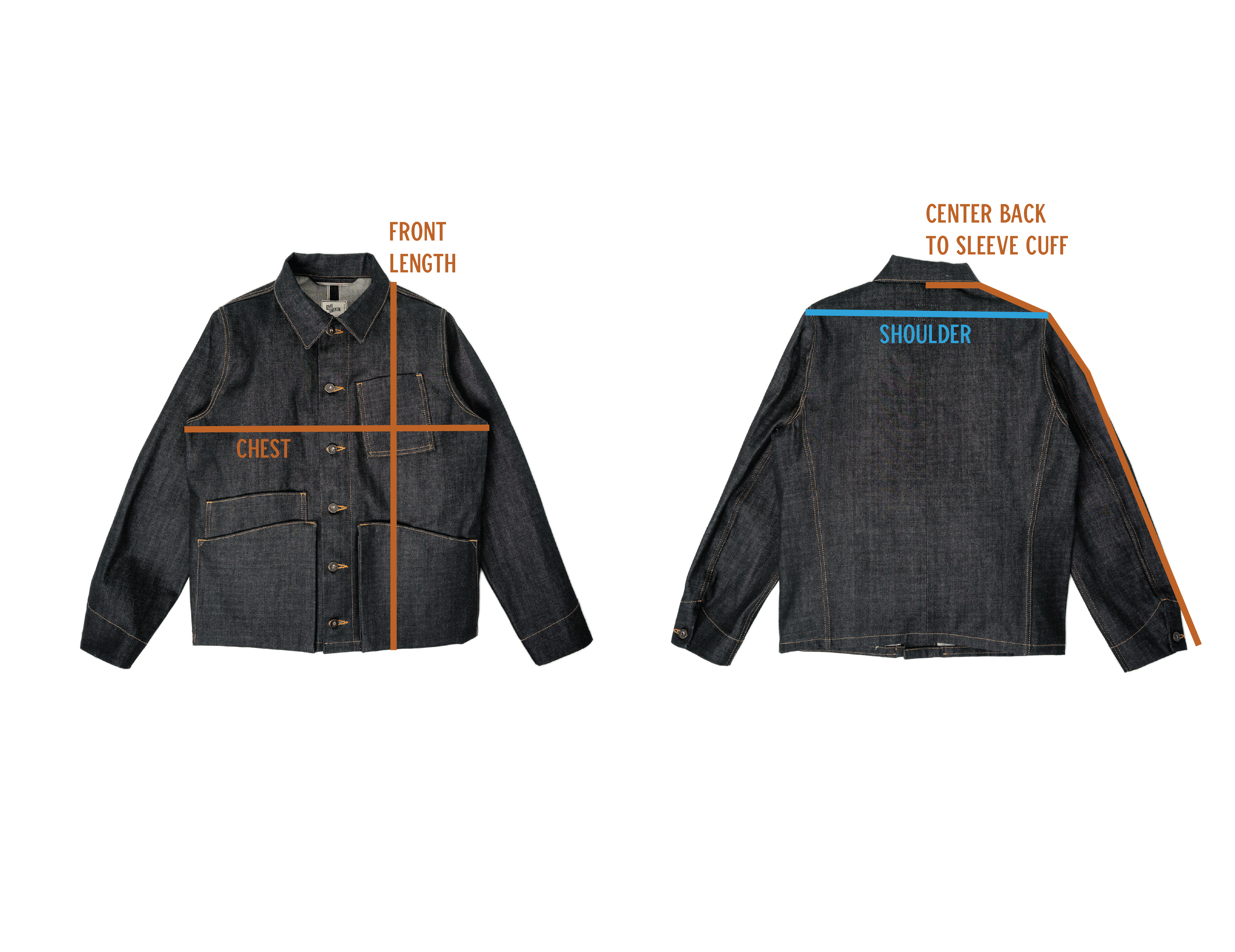 Amos Chore Coat - Indigo/Black - OLD FIT -2.5 / 3XL