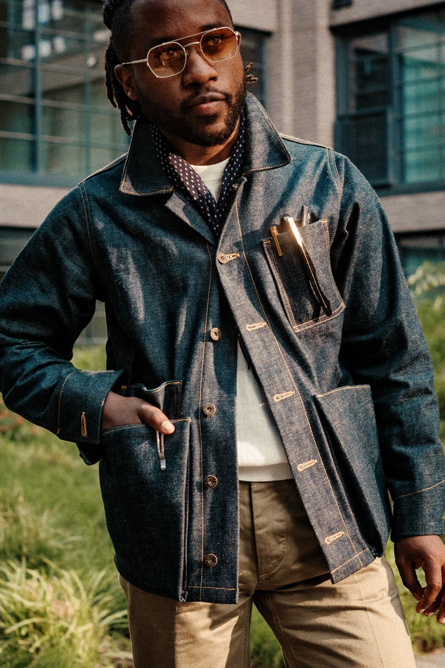 Amos Chore Coat - Rigid 15oz Japanese Selvedge Denim