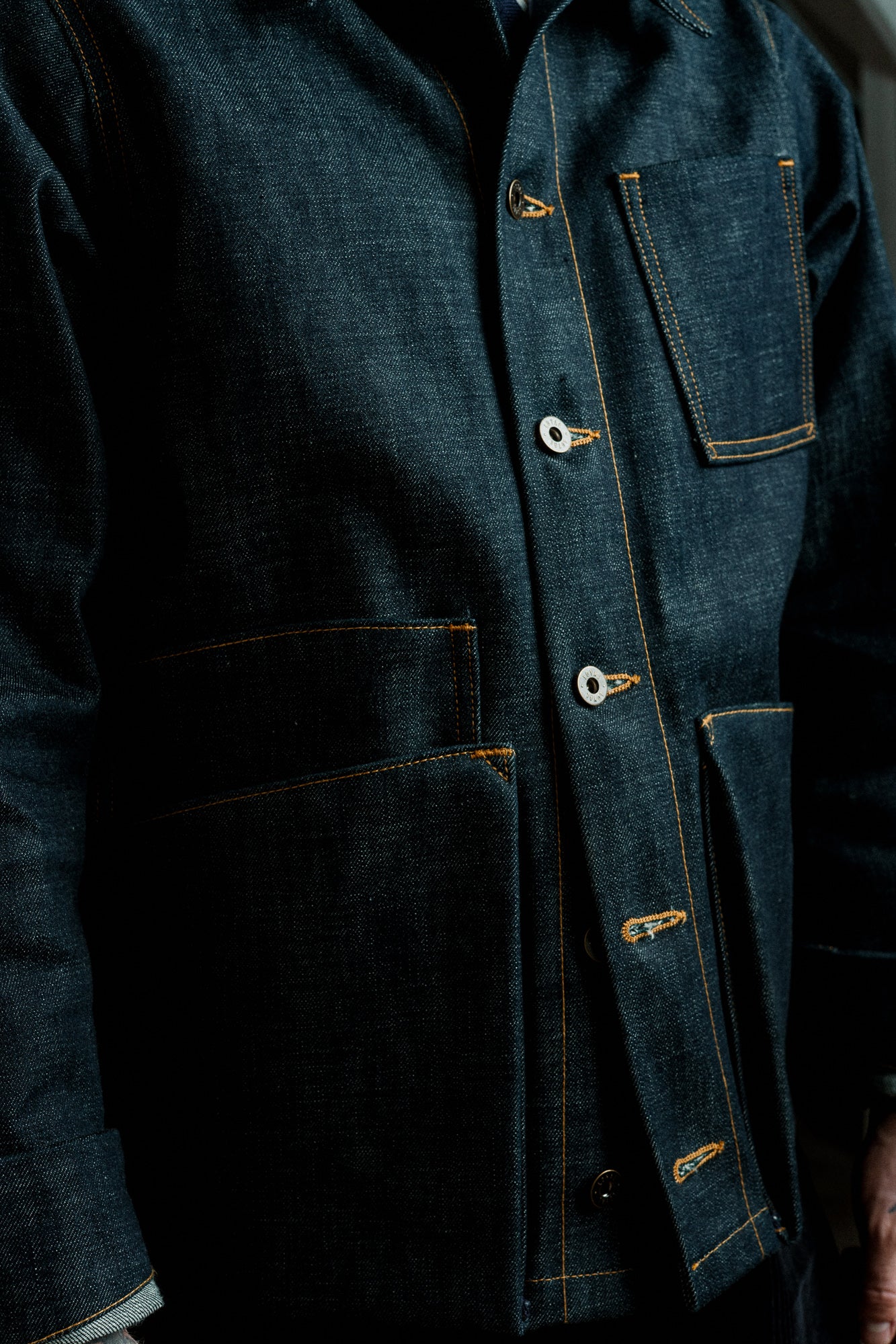 Amos Chore Coat - Rigid 15oz Japanese Selvedge Denim - ready to ship