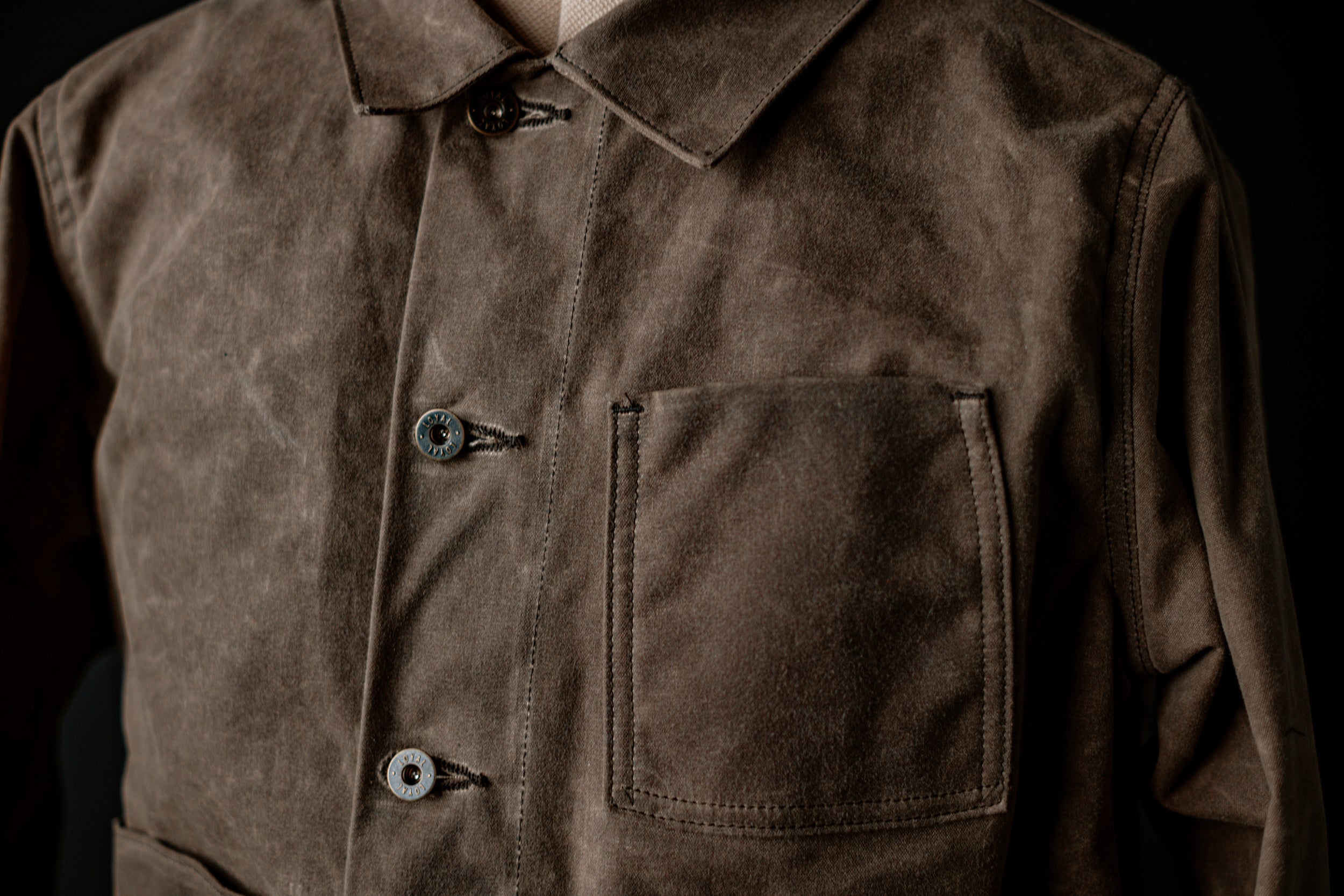 Amos Chore Coat - Dark Oak Waxed Canvas