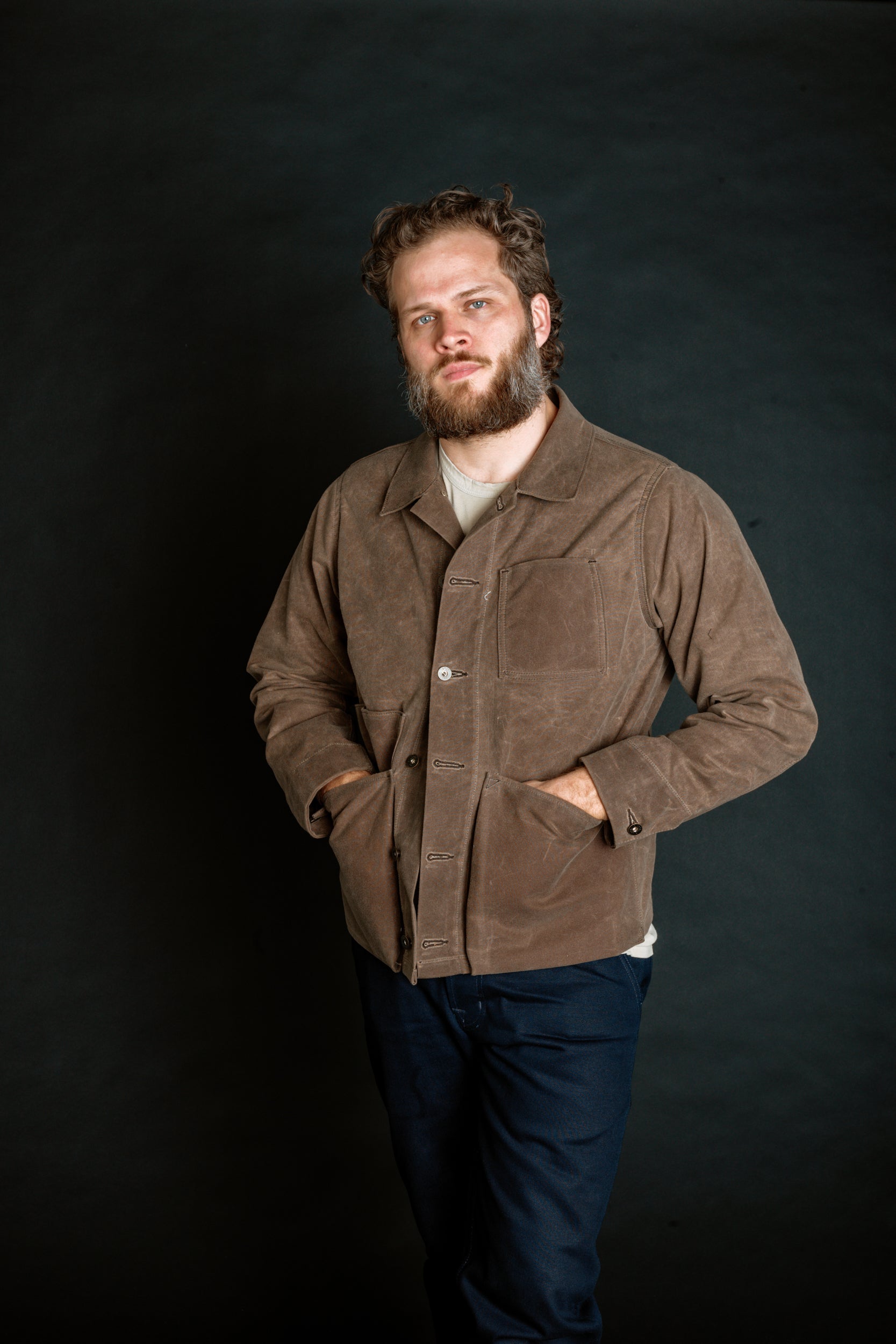 Amos Chore Coat - Dark Oak Waxed Canvas