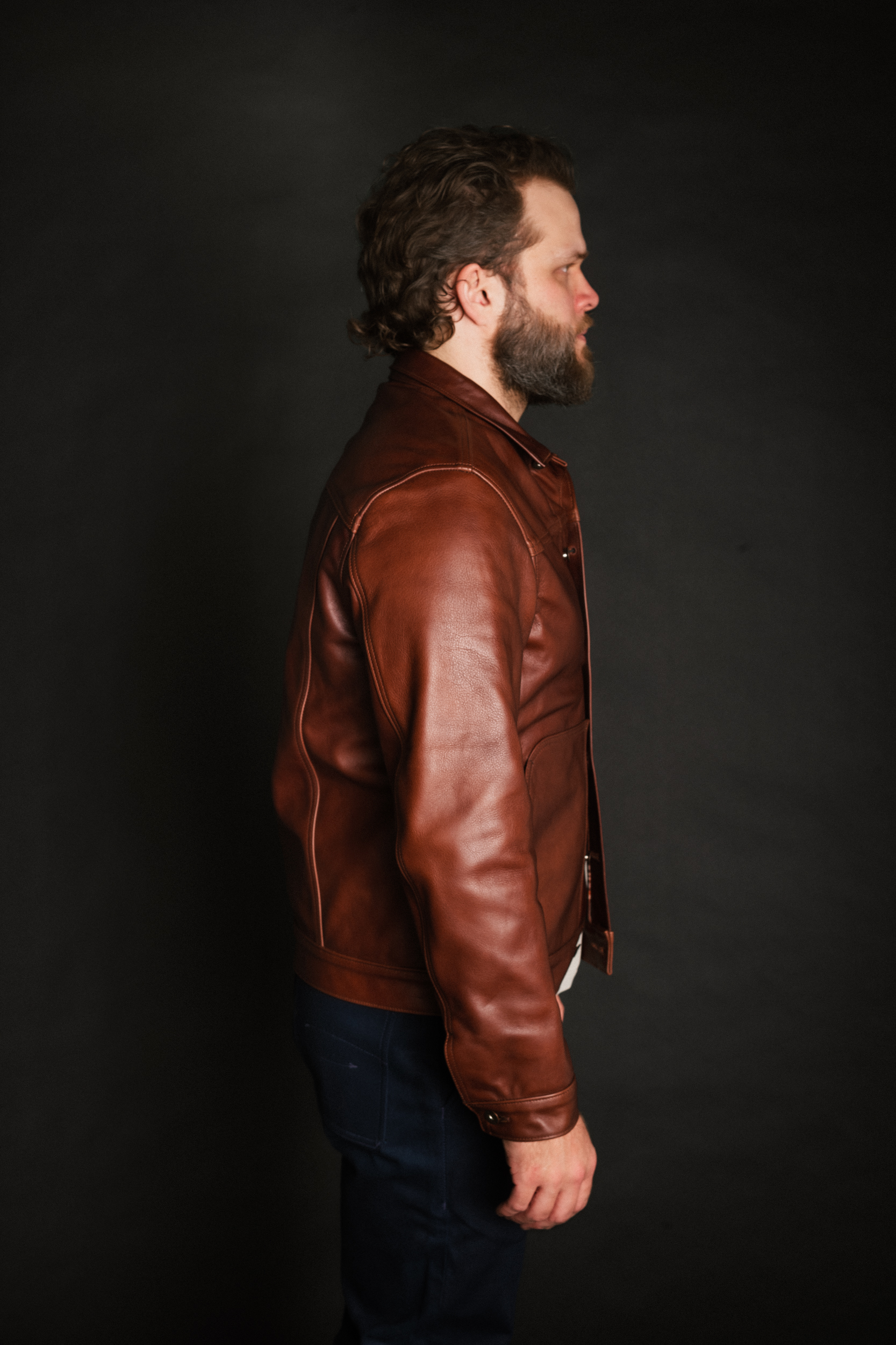 Wayman Jacket - Brown Italian Calfskin Leather