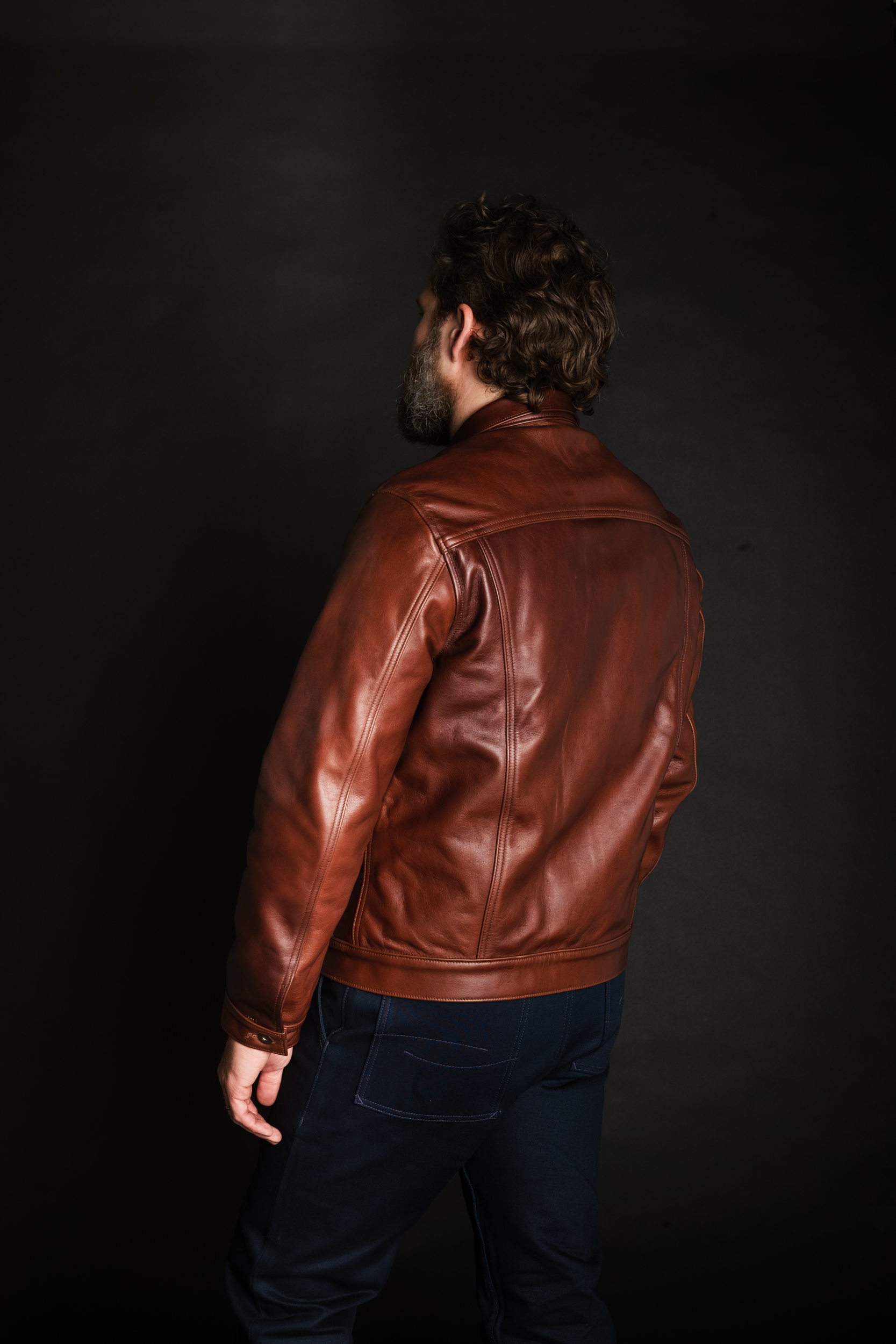 Wayman Jacket - Brown Italian Calfskin Leather