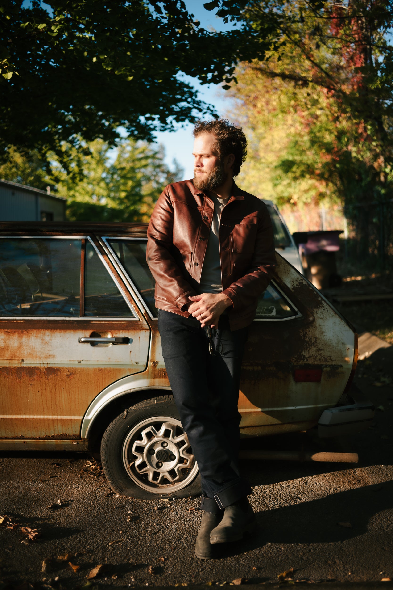 Wayman Jacket - Brown Italian Calfskin Leather