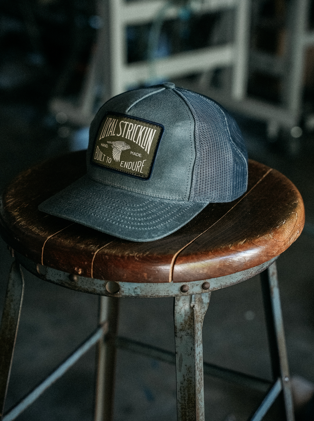 Waxed top leather hat