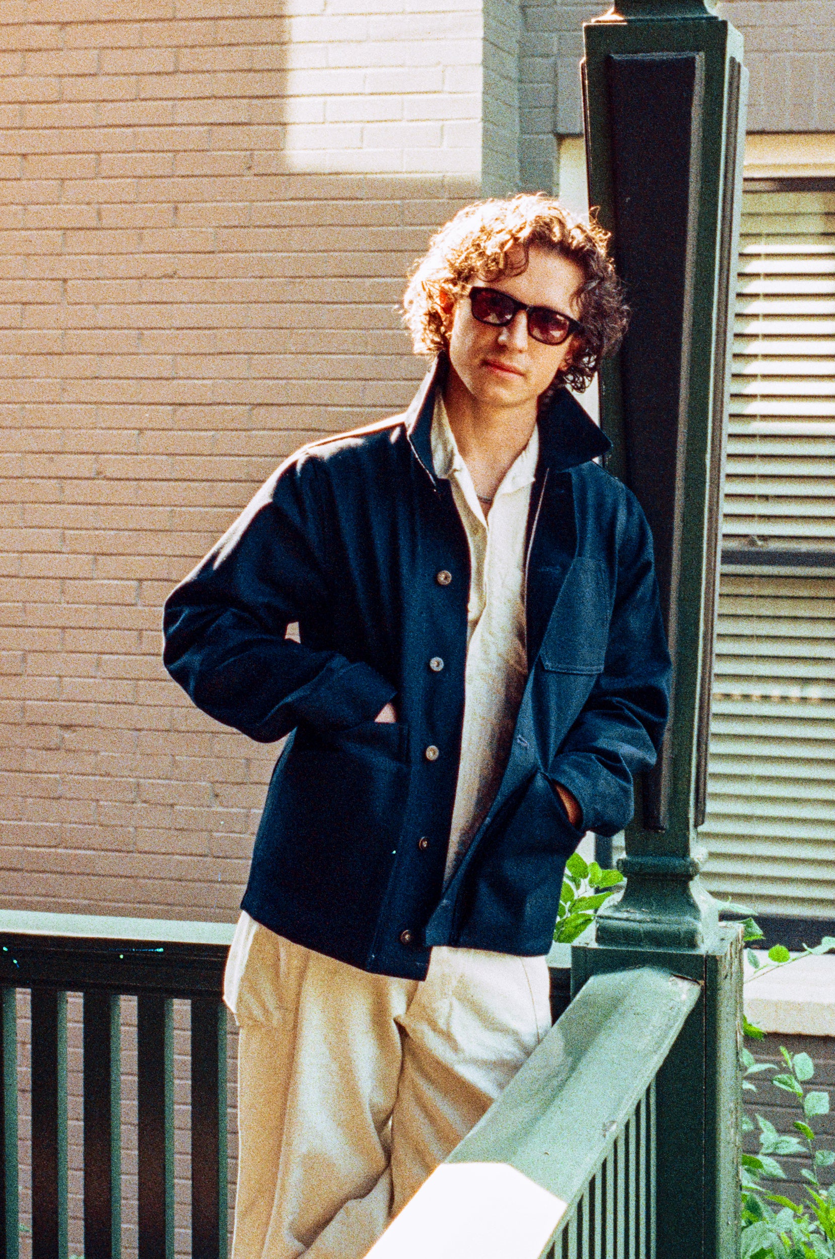 Amos Chore Coat - Indigo/Black - Rigid 14oz American Selvedge Denim - Preorder