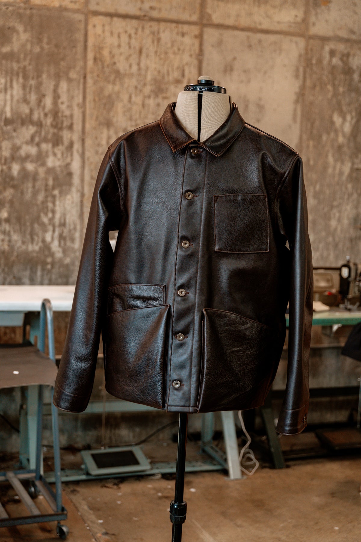 Amos Chore Coat - Espresso Pinnacle Horween Horsehide