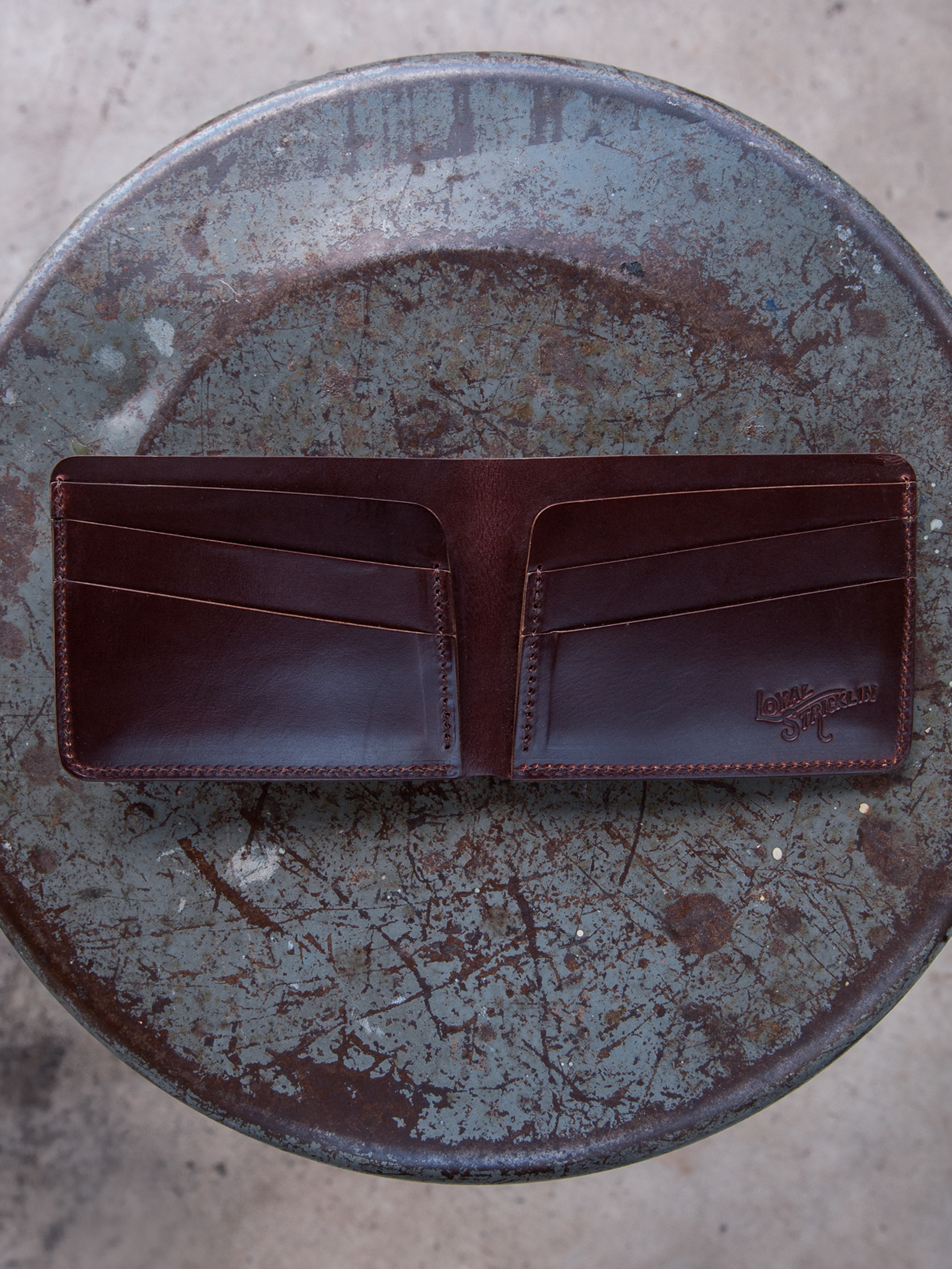 Slim Minimalist Wallet Horween Leather | TechLeatherCraft