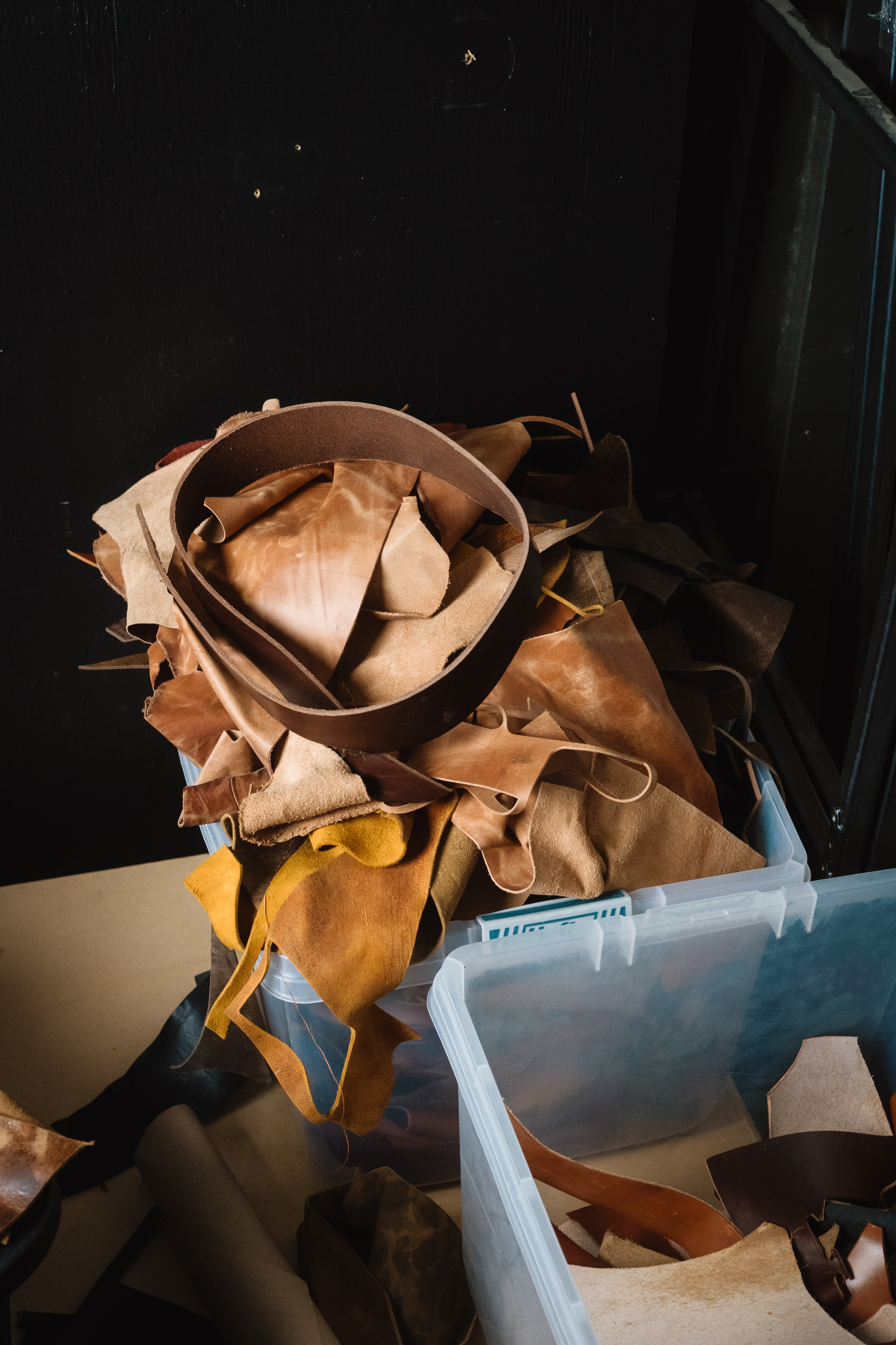 Leather Scraps - 5 lb MISC American LEATHERS - NO FREE SHIPPING ON THIS ITEM