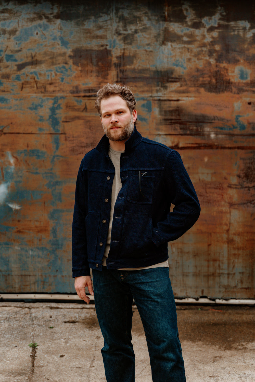 Wayman Jacket - 12oz Indigo Sashiko