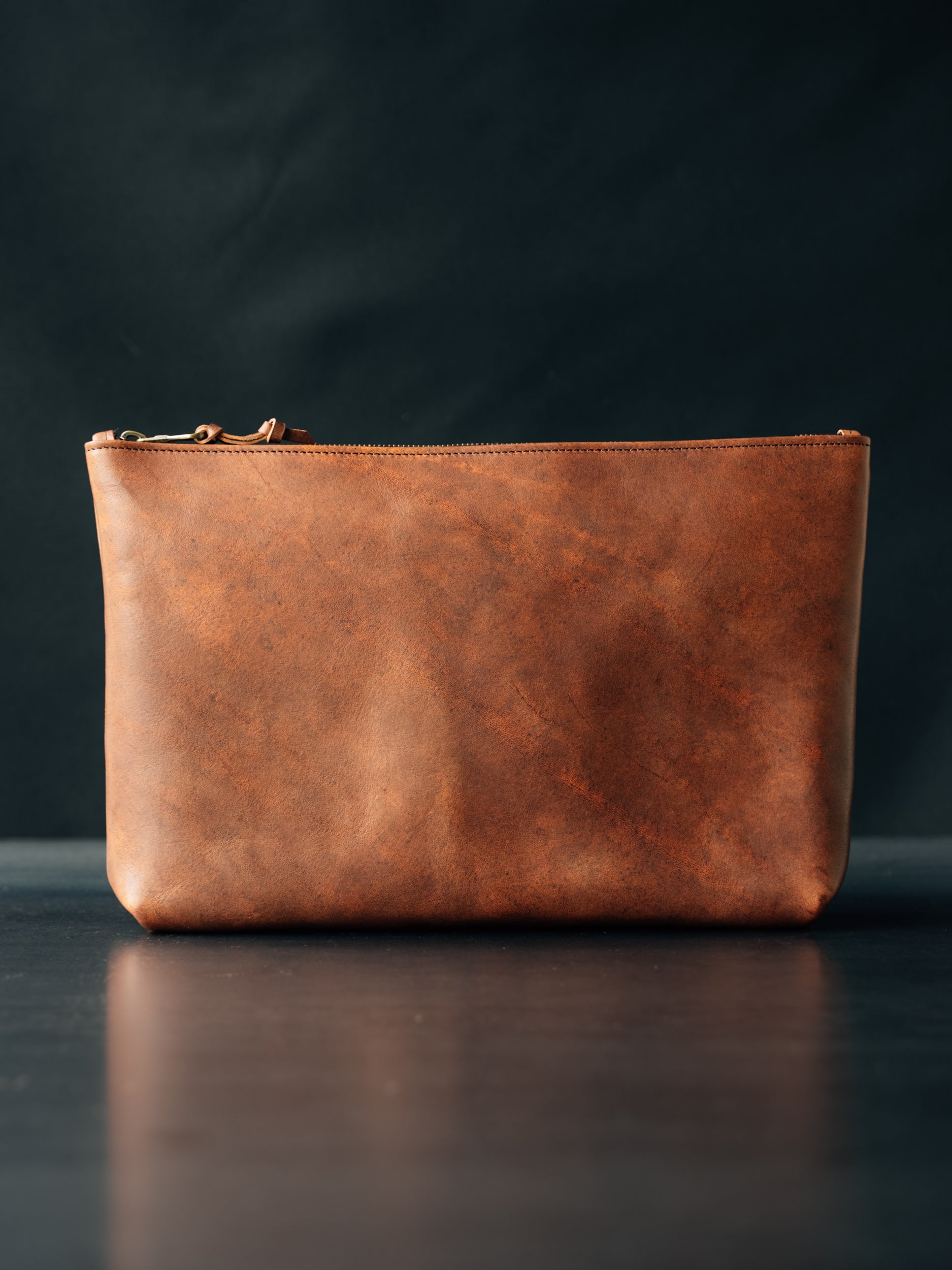 Dylan Zip Pouch - LARGE - Cognac Nemesis
