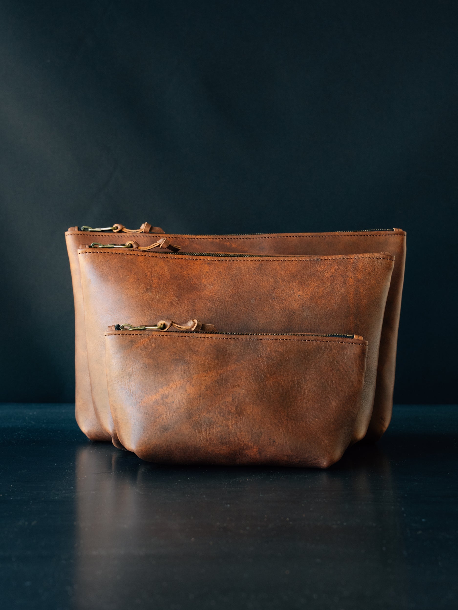 Dylan Zip Pouch - MEDIUM - Badalassi Carlo Cognac Nemesis