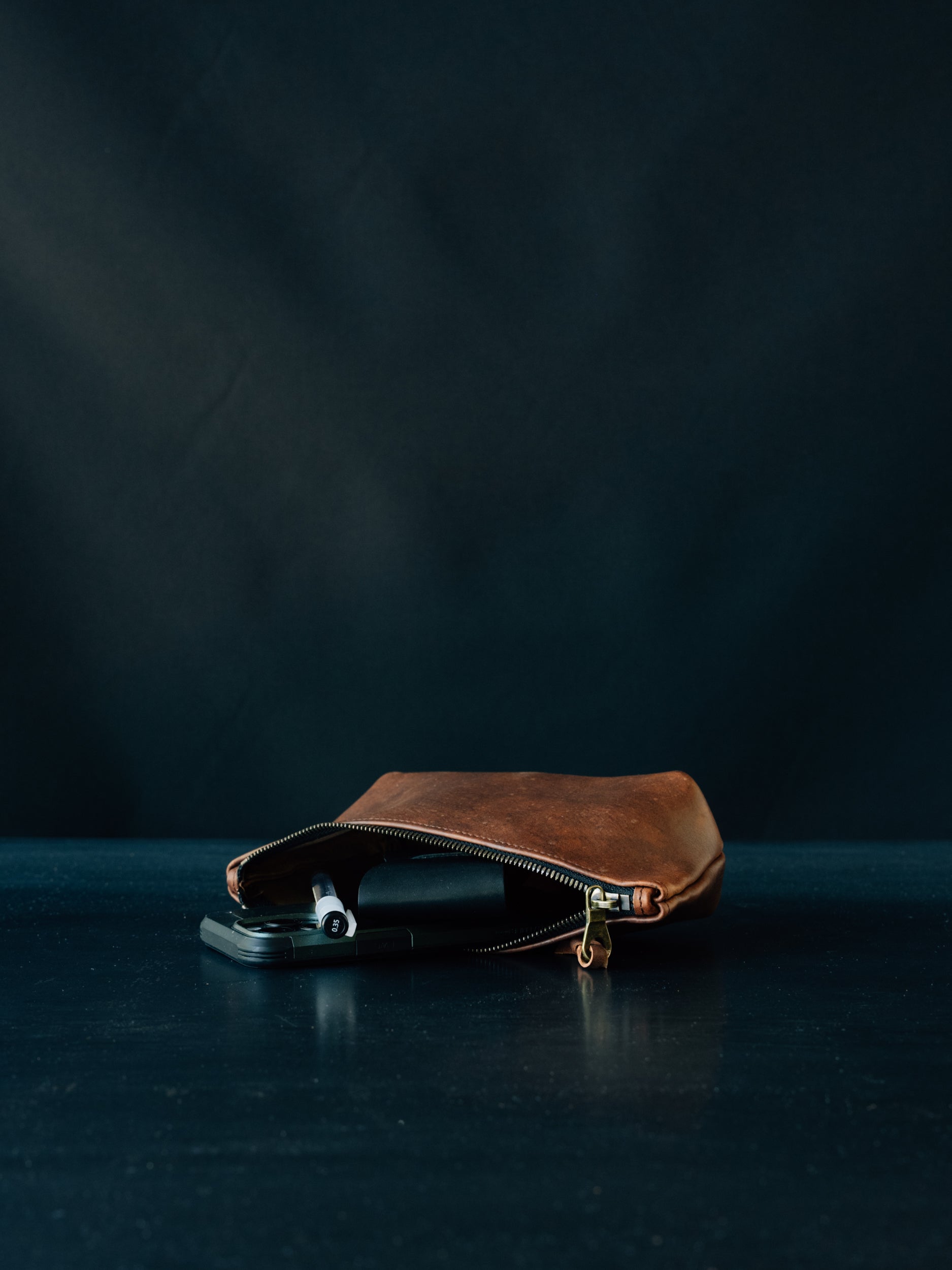 Dylan Zip Pouch - SMALL - Badalassi Carlo Cognac Nemesis