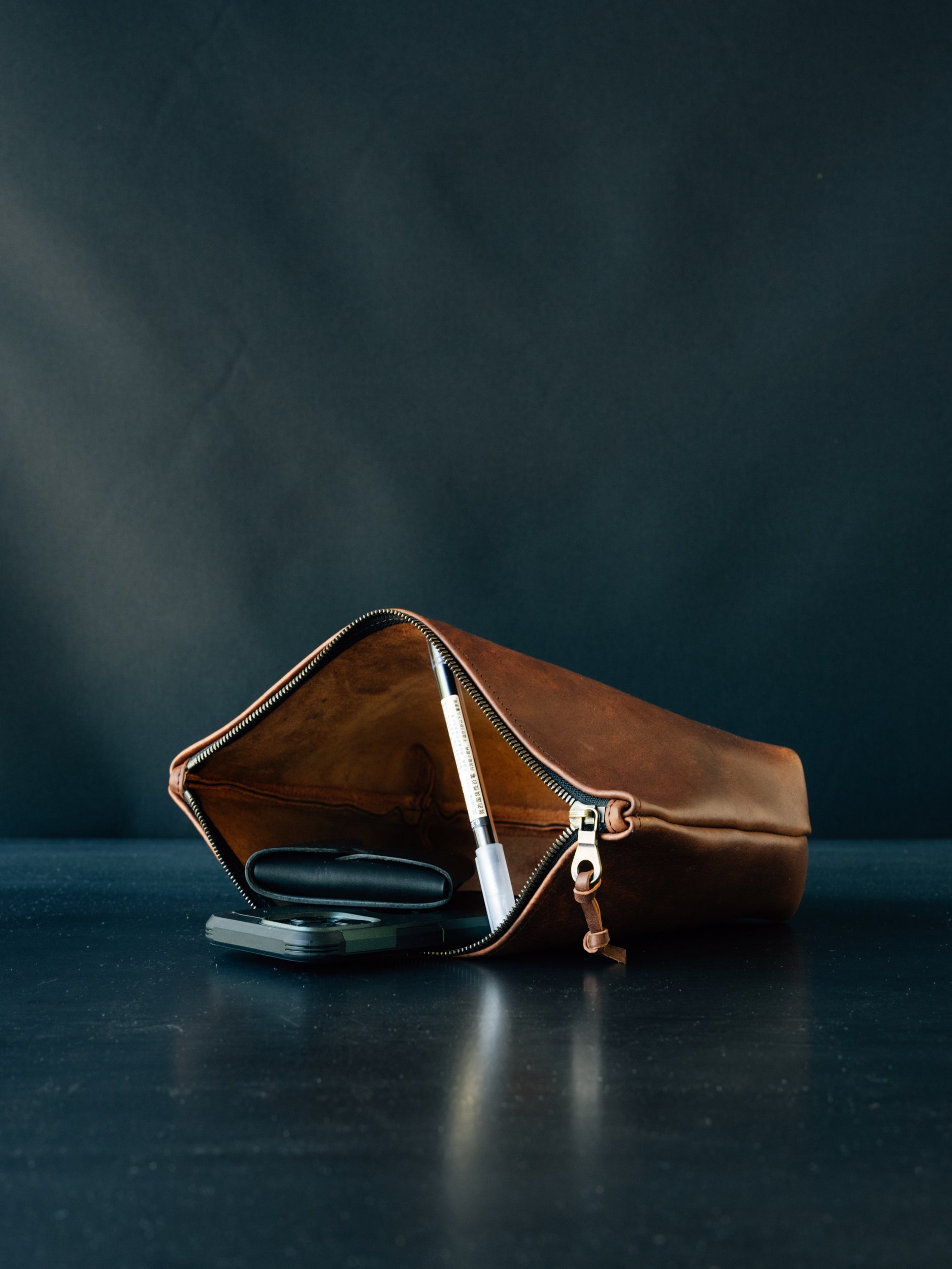 Dylan Zip Pouch - MEDIUM - Badalassi Carlo Cognac Nemesis