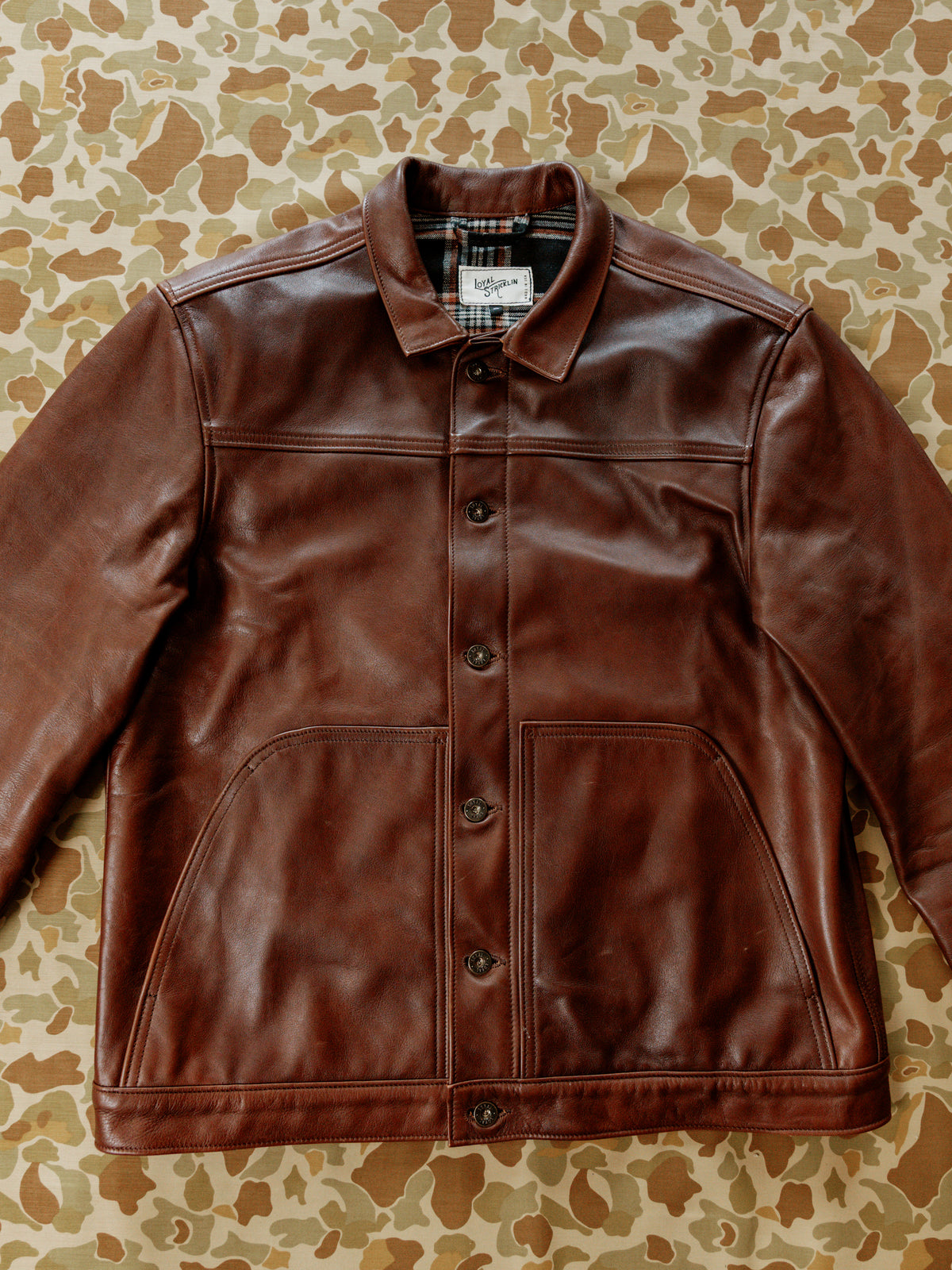 Wayman Jacket - Brown Italian Calfskin Leather - Preowned - XL