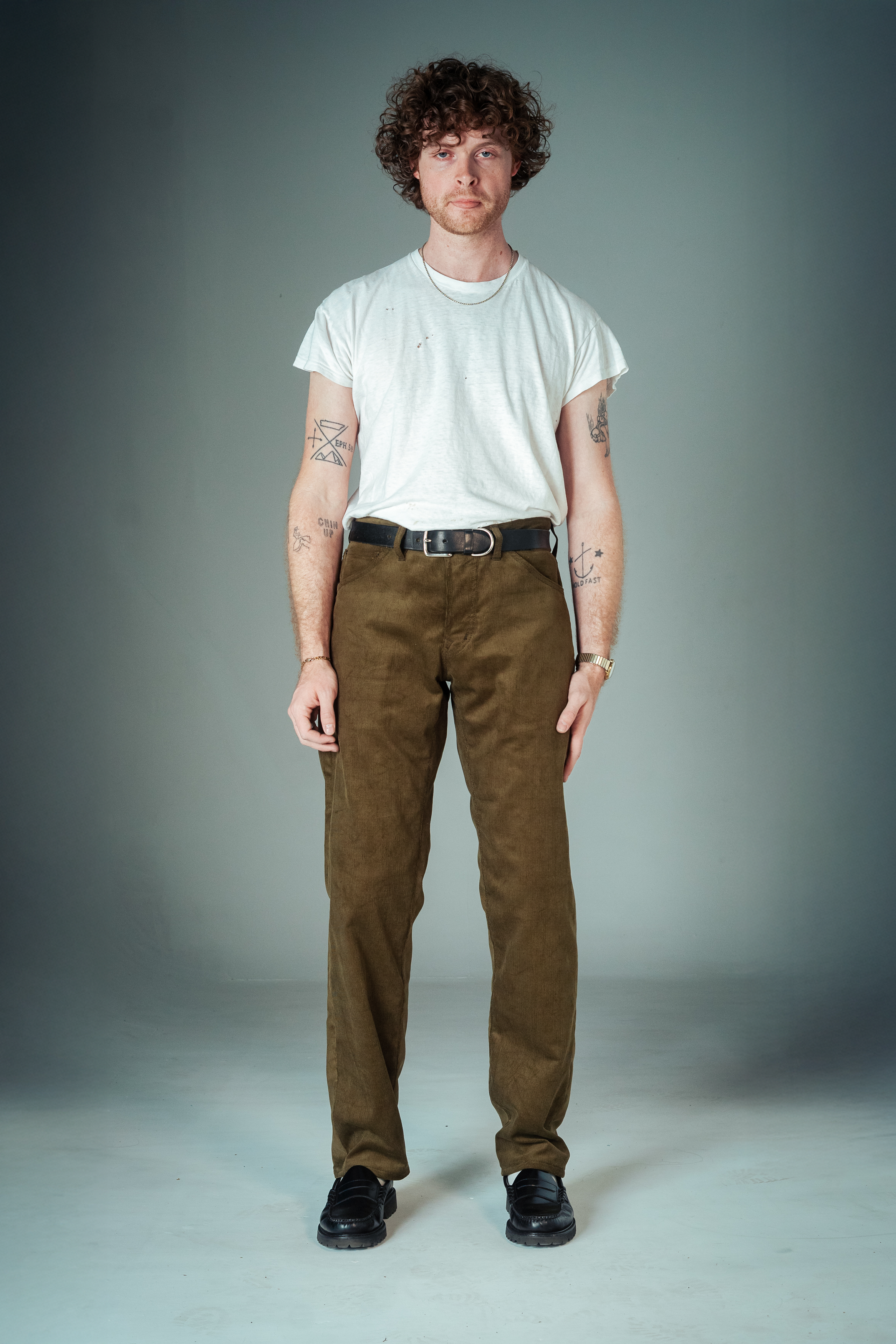 Stratton Straight - Olive Corduroy