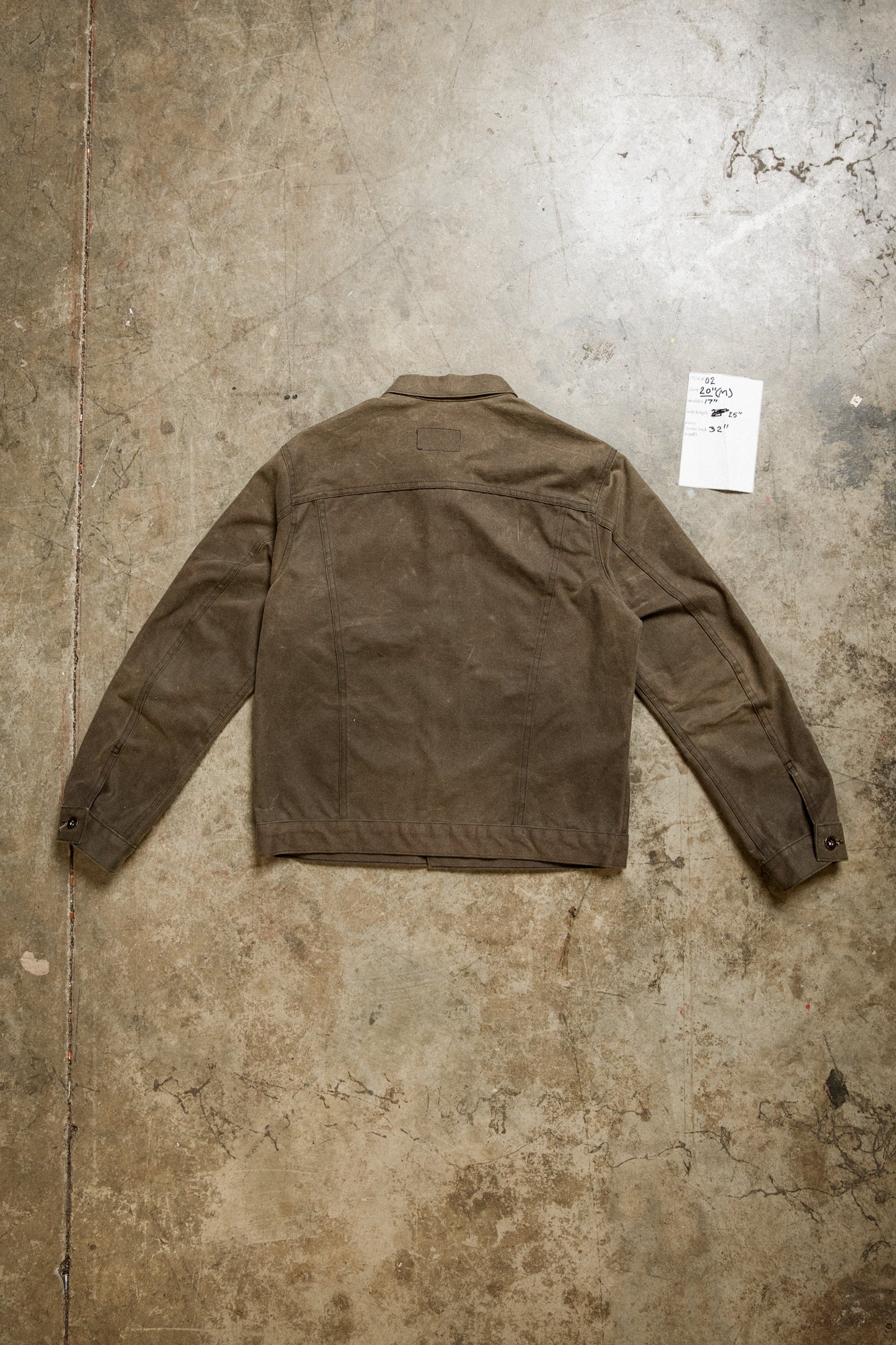 Wayman Jacket - British Millerain Waxed Canvas - medium - stain