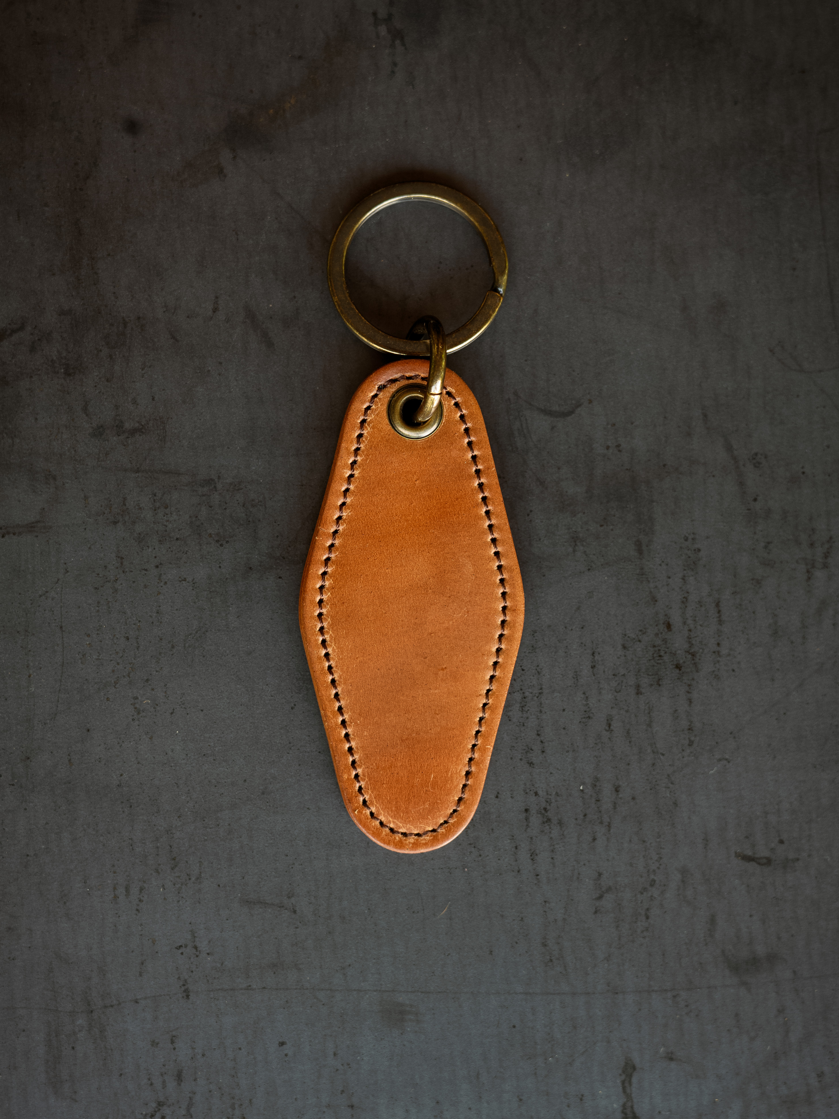 Motel Key Ring - Natural Shell Cordovan