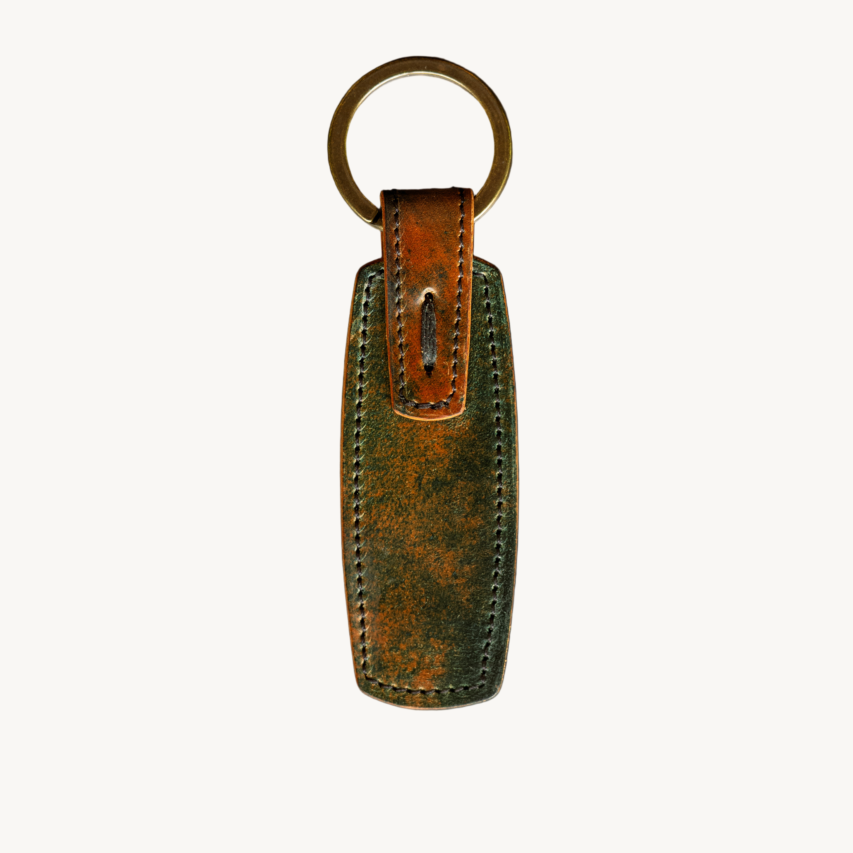 Rover Key Ring - Marbled Black Horween Shell Cordovan