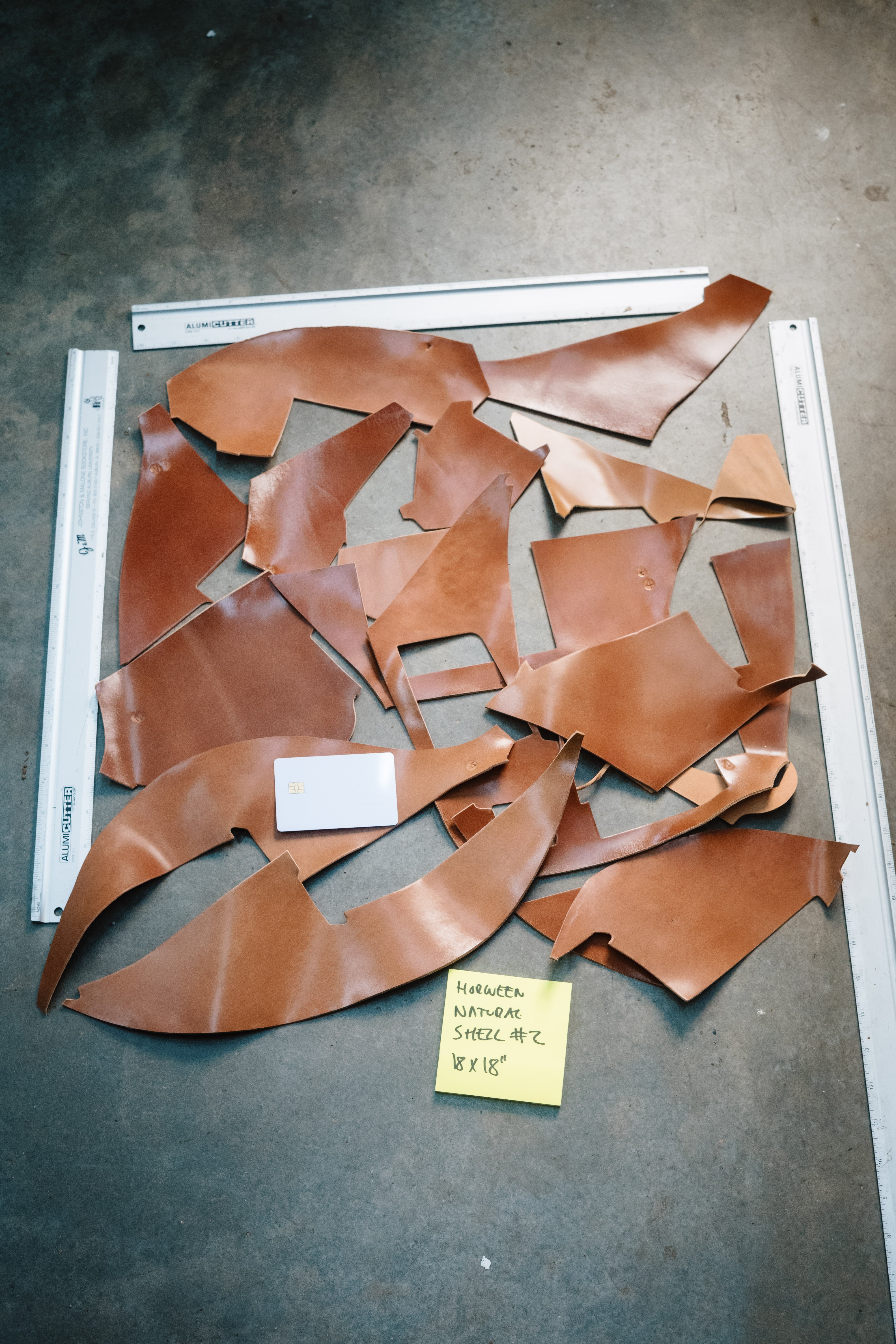 HORWEEN NATURAL SHELL CORDOVAN SCRAPS - No Free Shipping