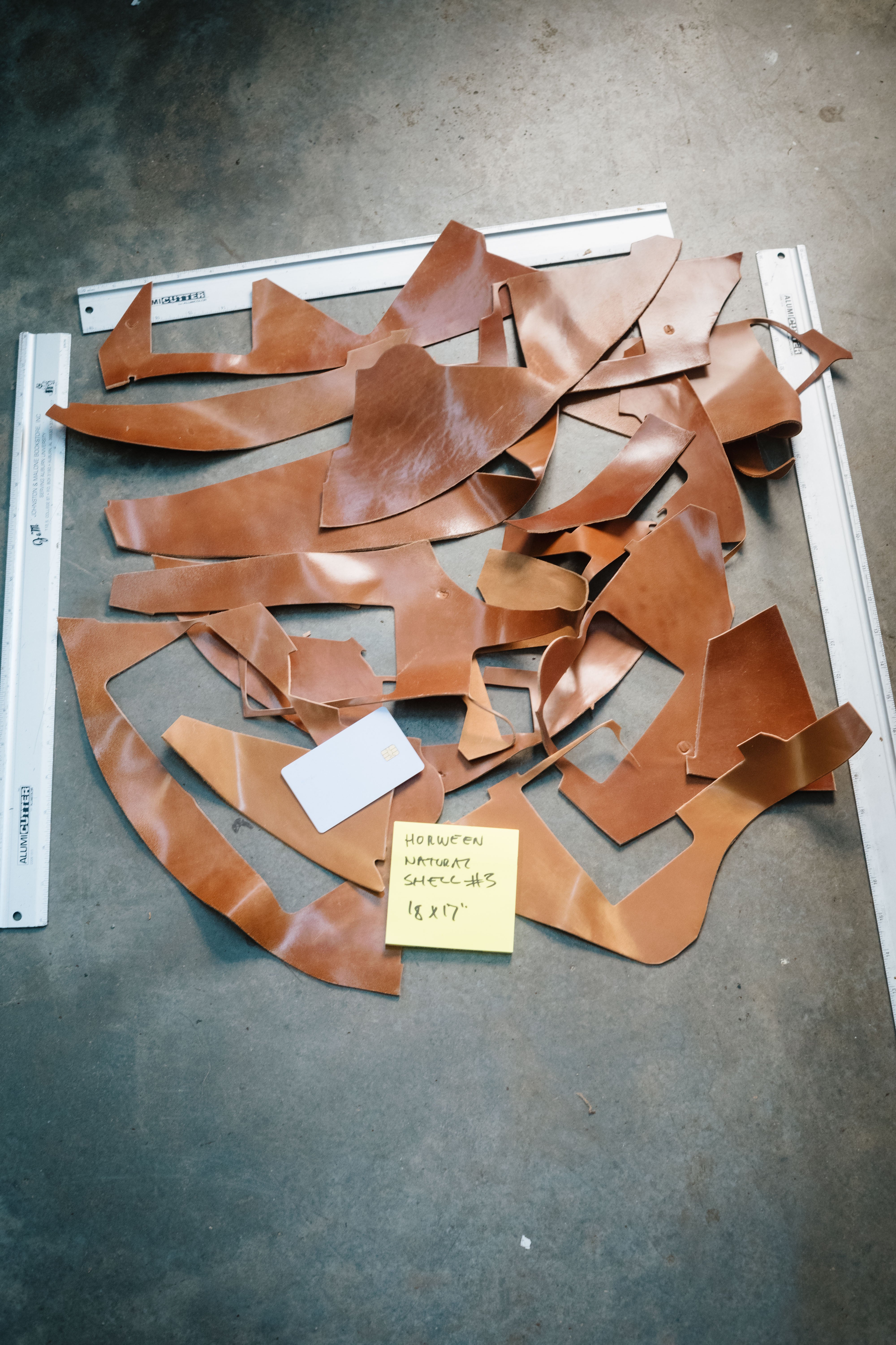 HORWEEN NATURAL SHELL CORDOVAN SCRAPS - No Free Shipping