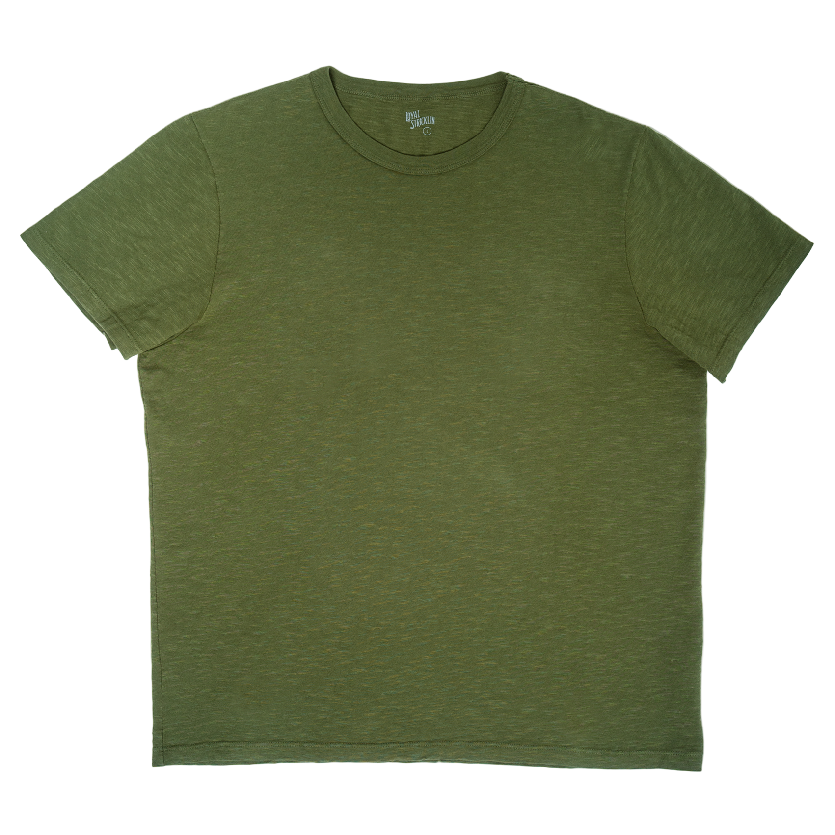 Green t-shirt on a white background