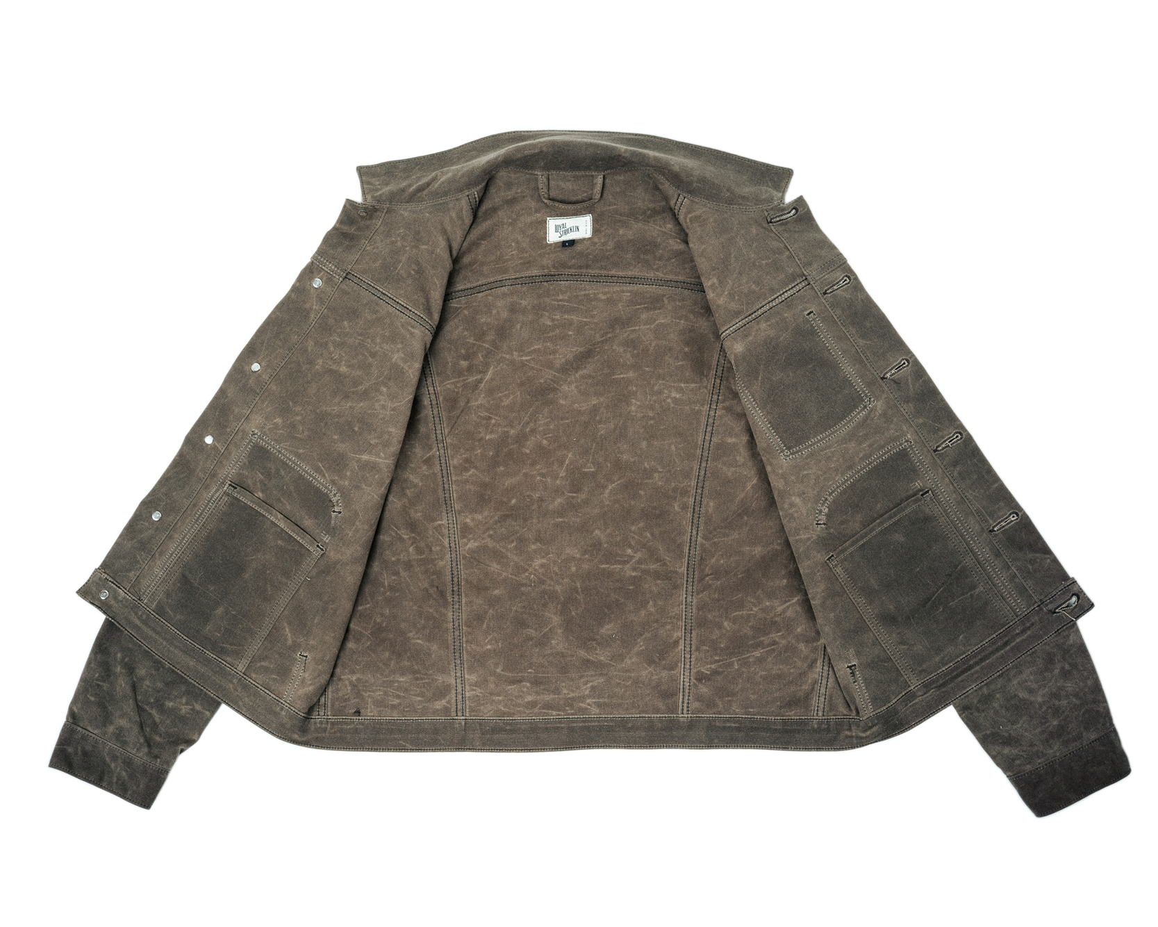 Brown jacket on a white background