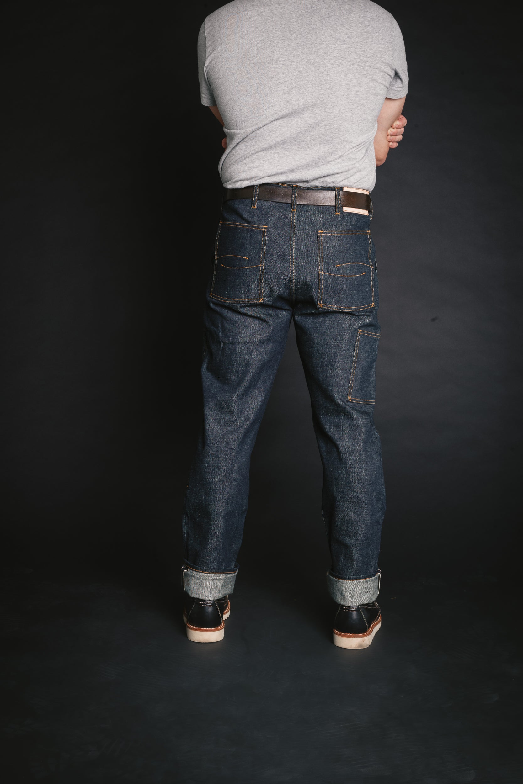 Double Front Work Trouser - 15oz Kuroki Slubdot Indigo - 27 x 36