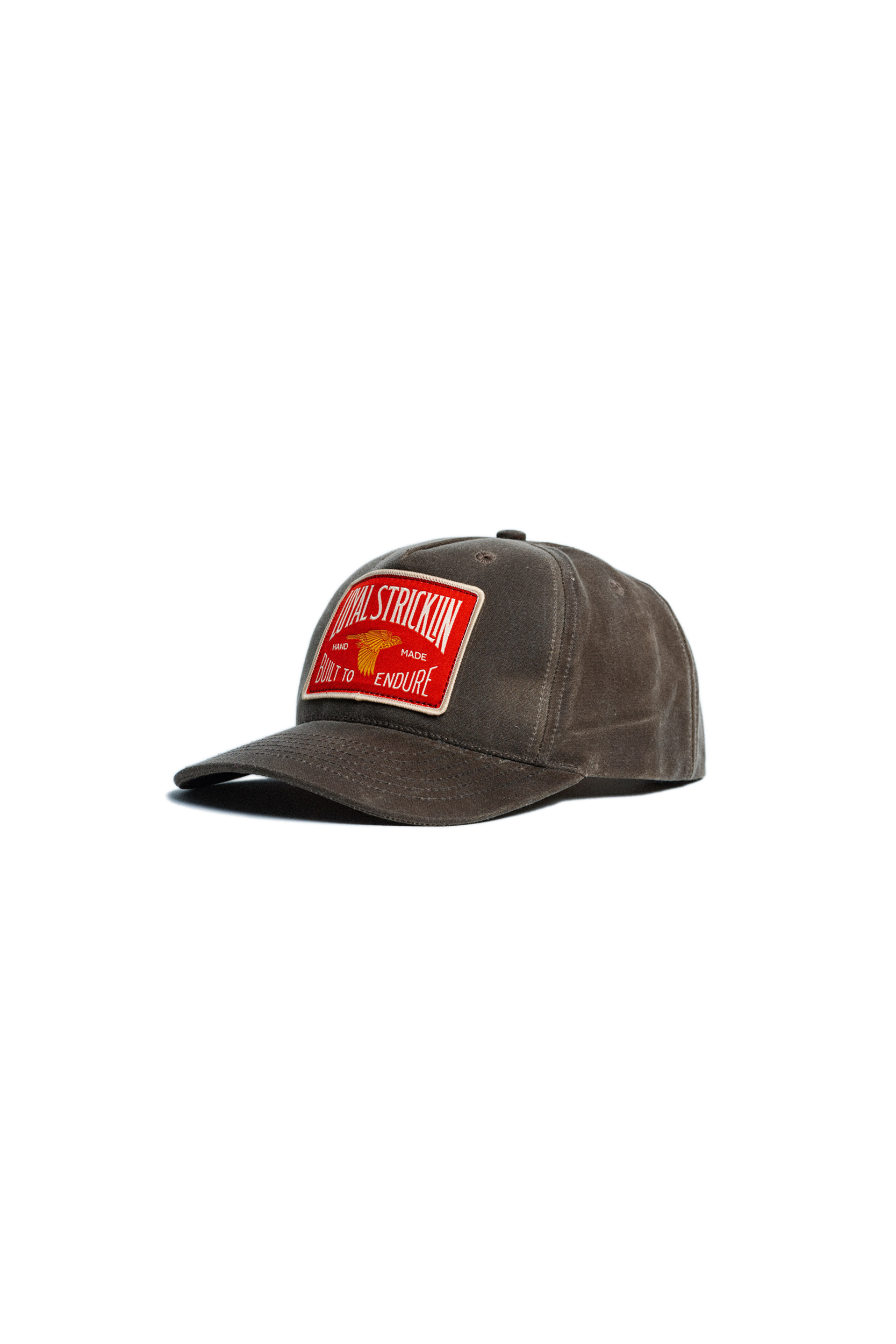 Waxed Canvas Cap - Yellowhammer Patch -Dark Oak
