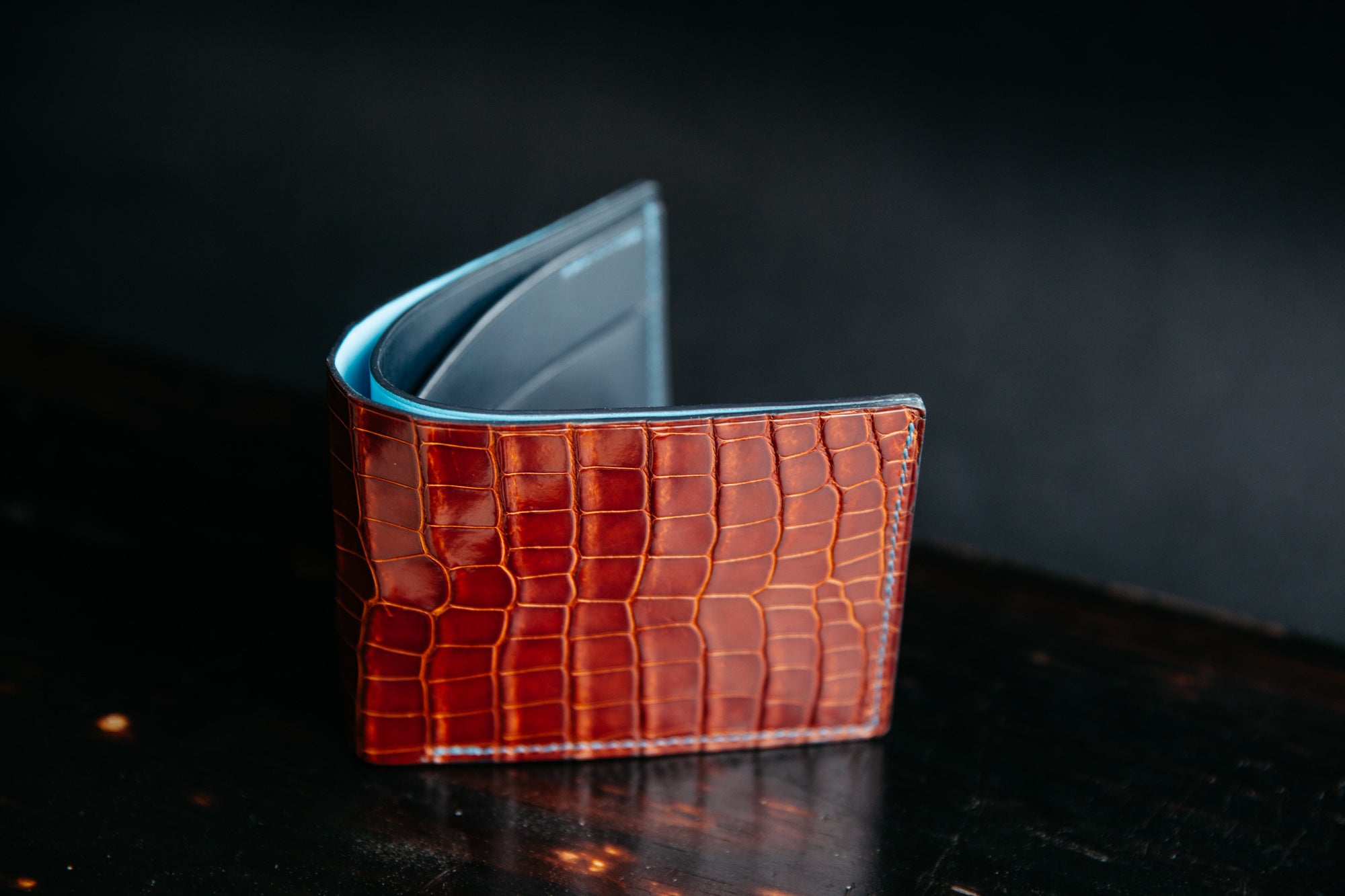 Introducing Loyal Bespoke and the Peanut Glaze Alligator Bifold