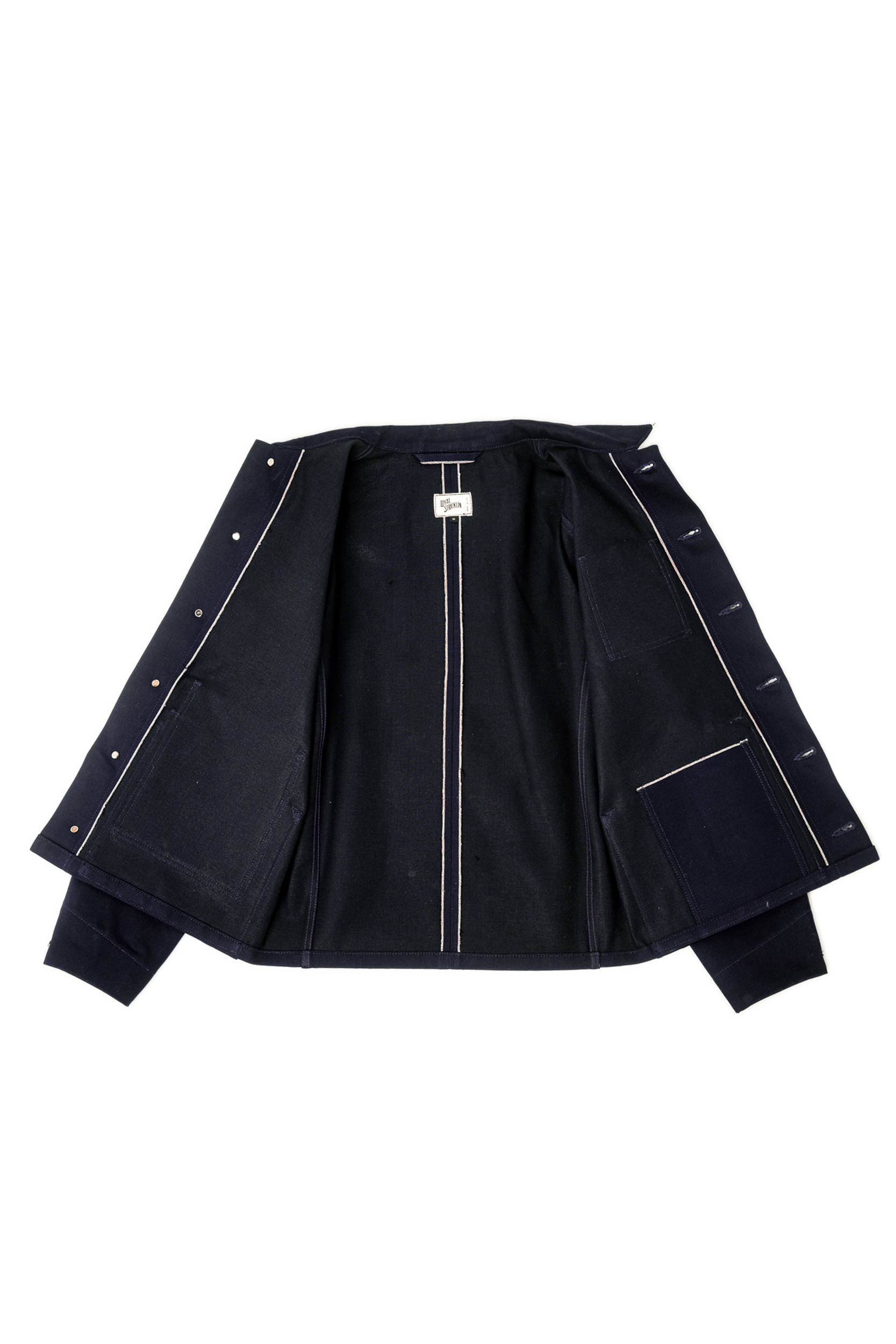 Amos Chore Coat - Indigo/Black - Rigid 14oz American Selvedge Denim