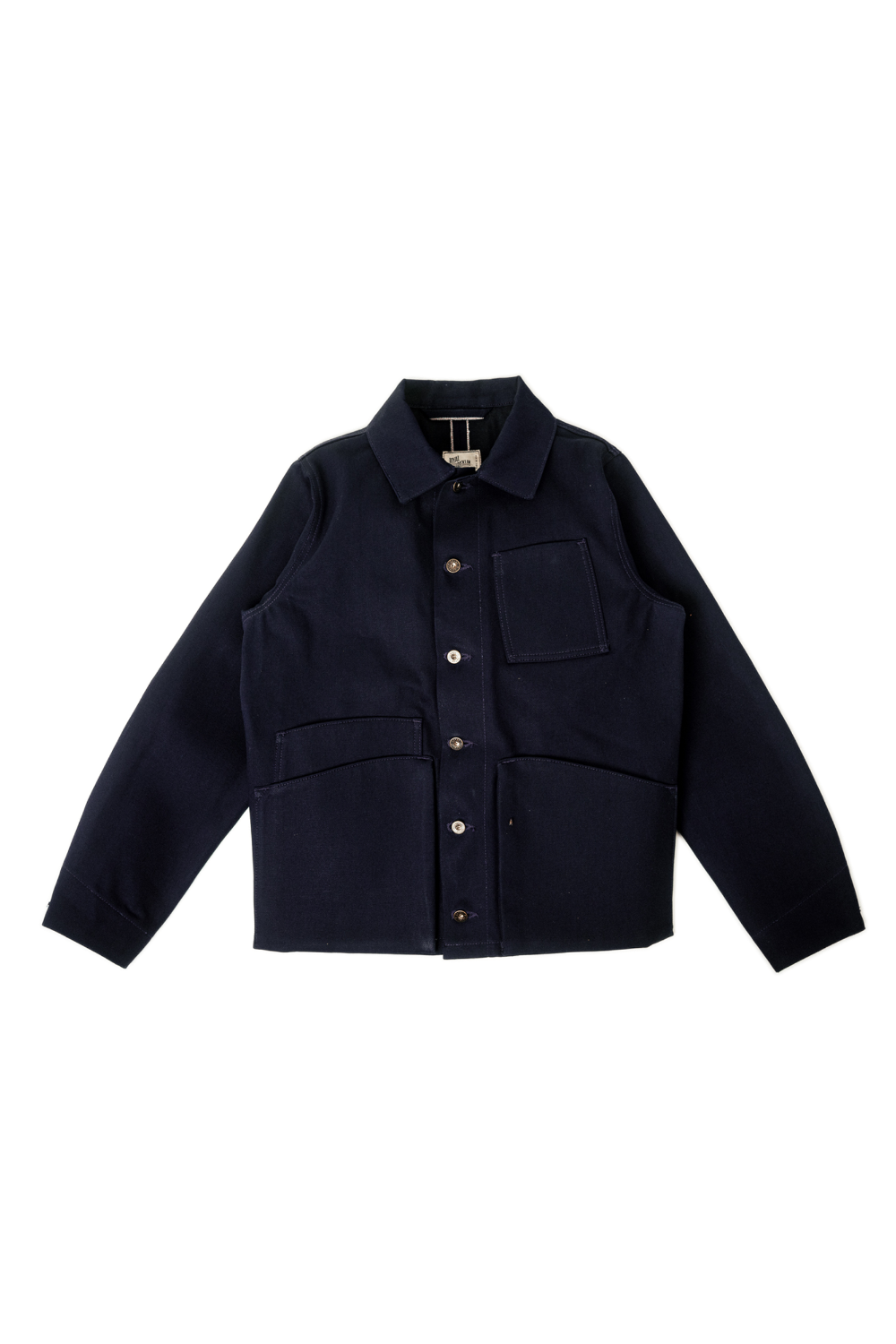 Amos Chore Coat - Indigo/Black - Rigid 14oz American Selvedge Denim