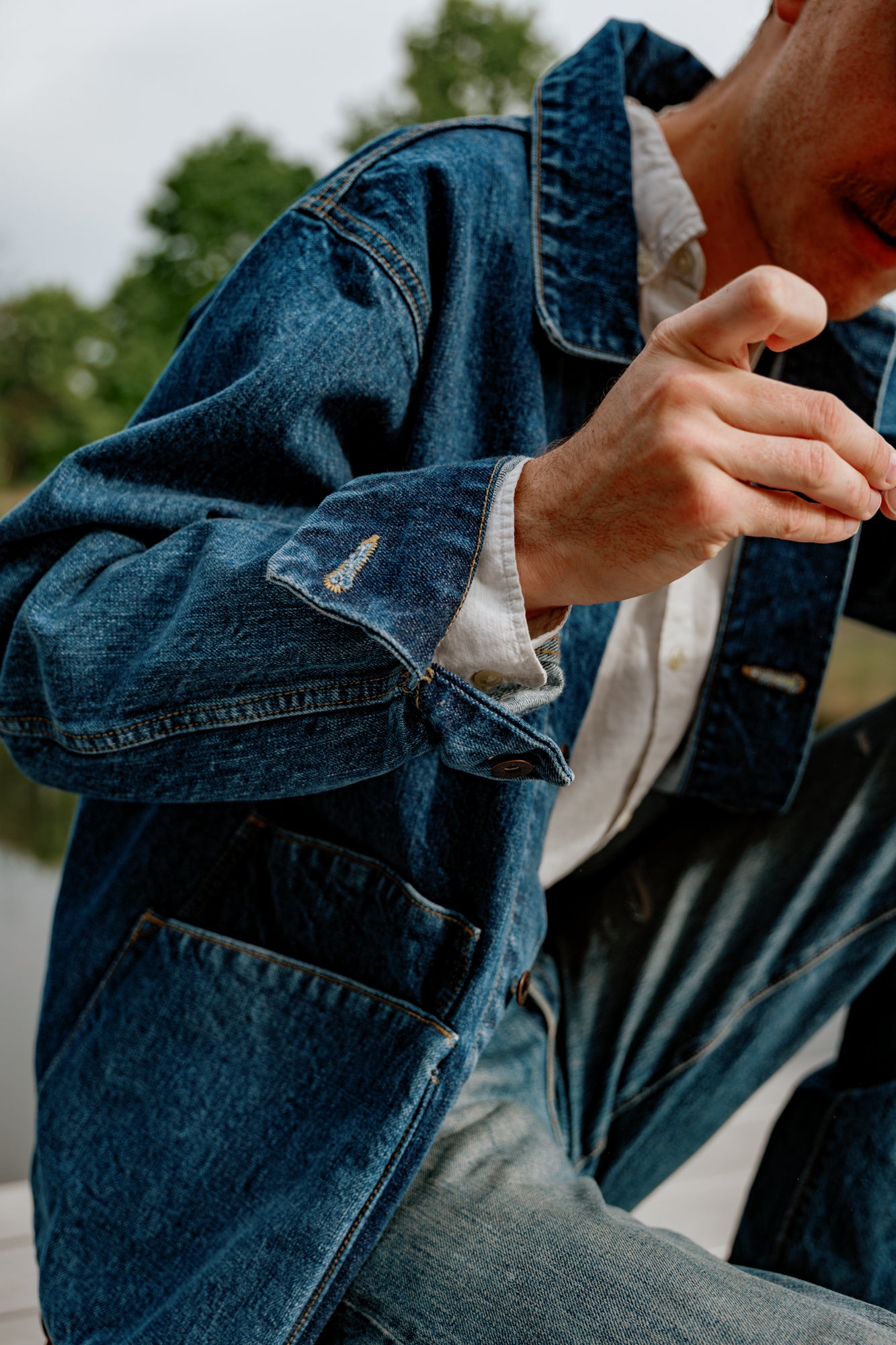 Amos Chore Coat - Stonewashed Japanese Denim