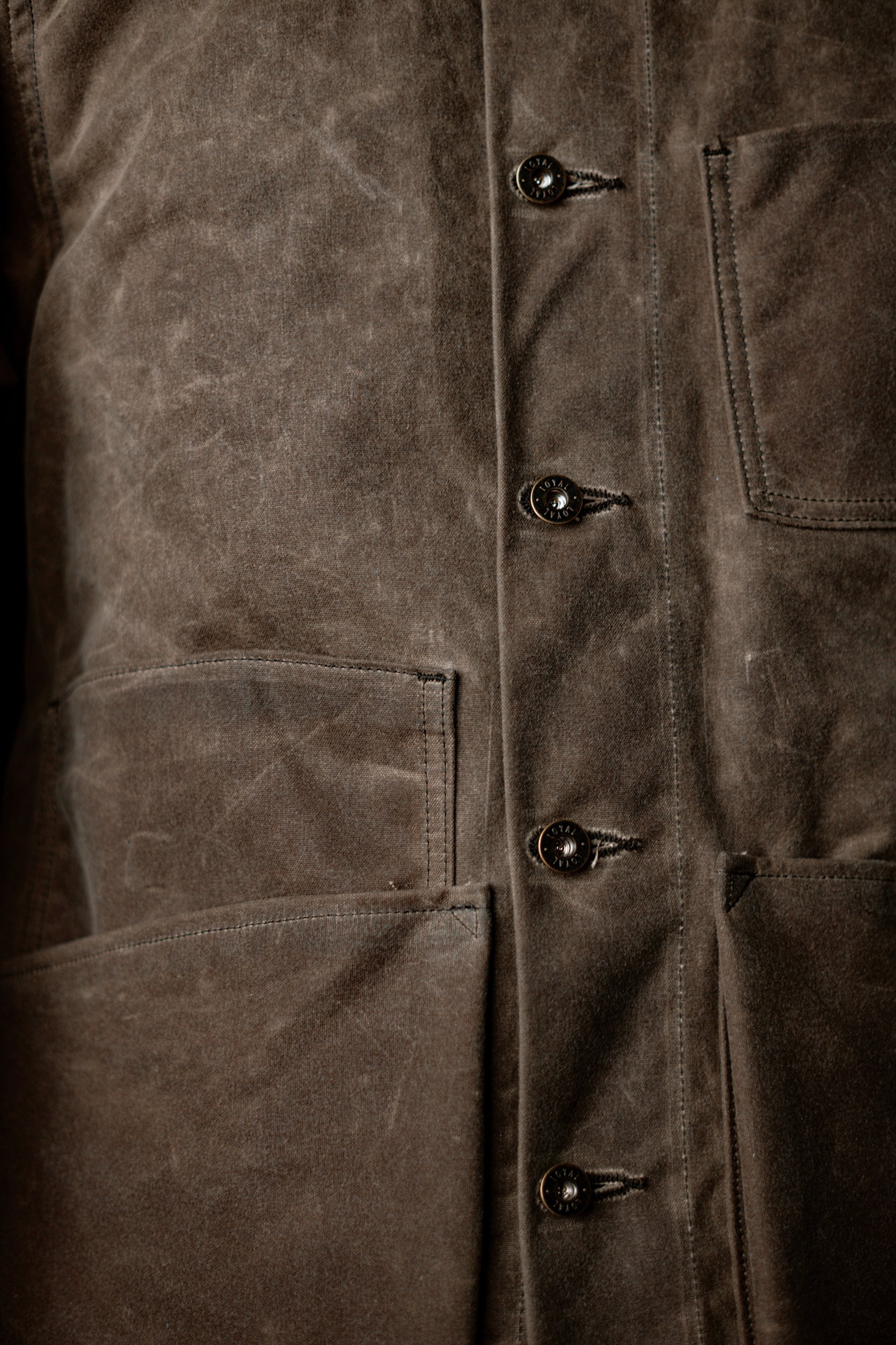Amos Chore Coat - Dark Oak Waxed Canvas