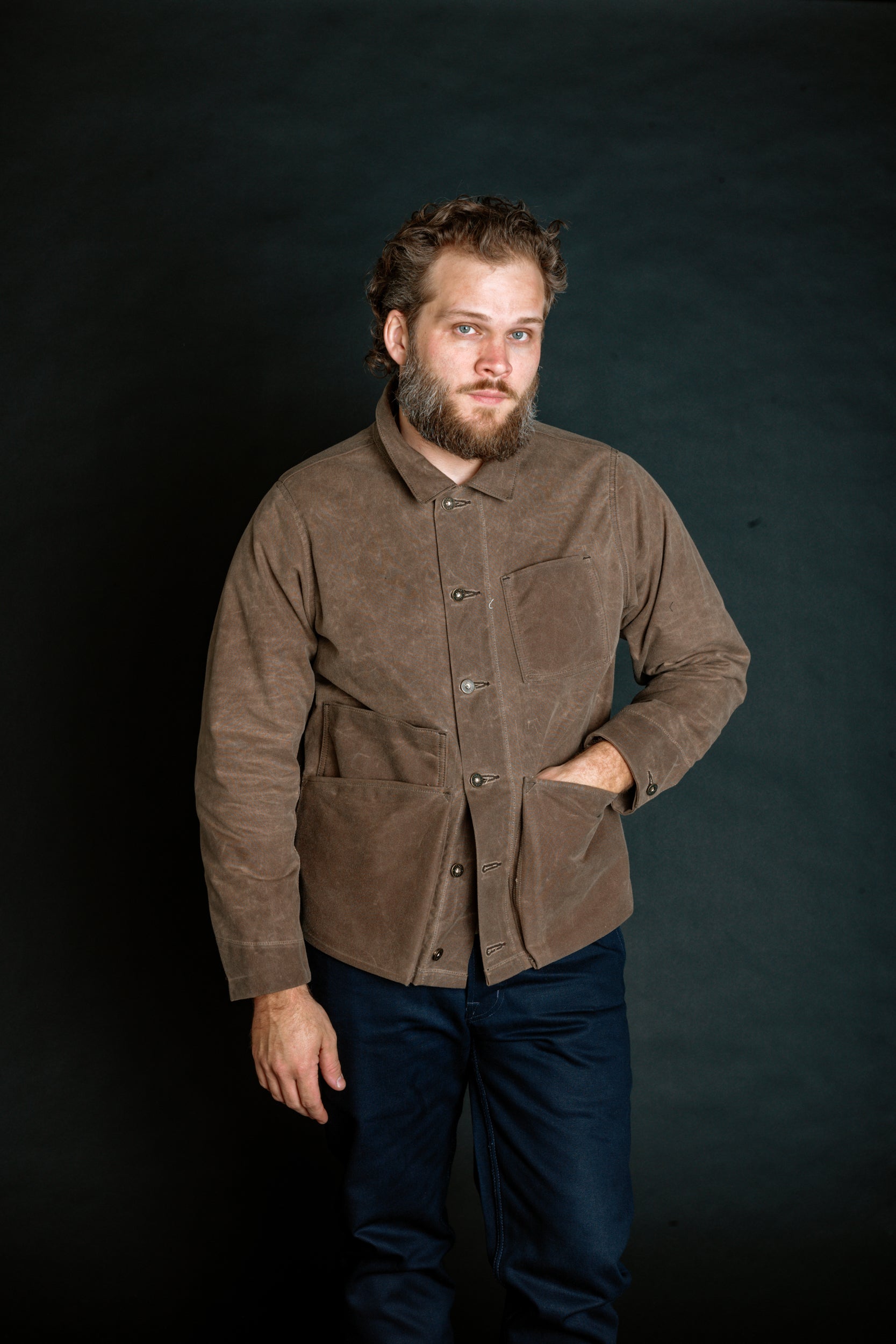 Amos Chore Coat - Dark Oak Waxed Canvas