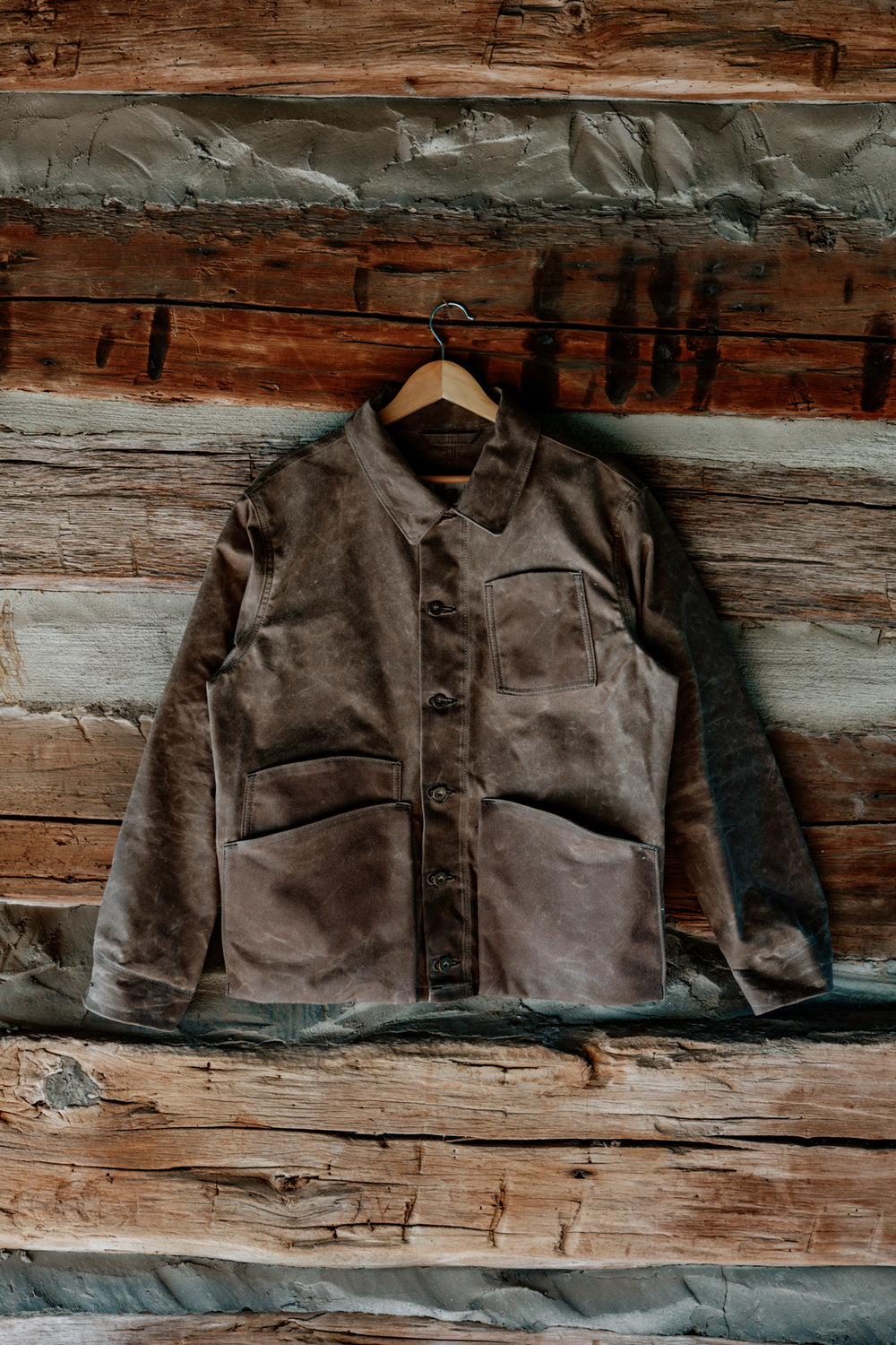 Amos Chore Coat - Dark Oak Waxed Canvas