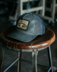 Trucker Hat - Charcoal Waxed Canvas - Yellowhammer Logo
