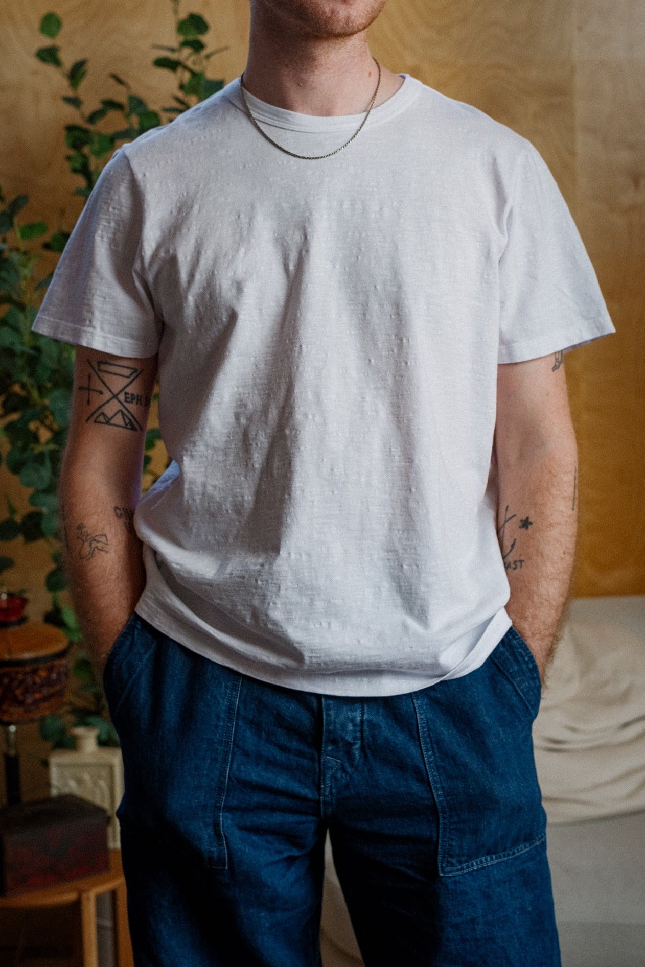 Classic Tee - White Slub