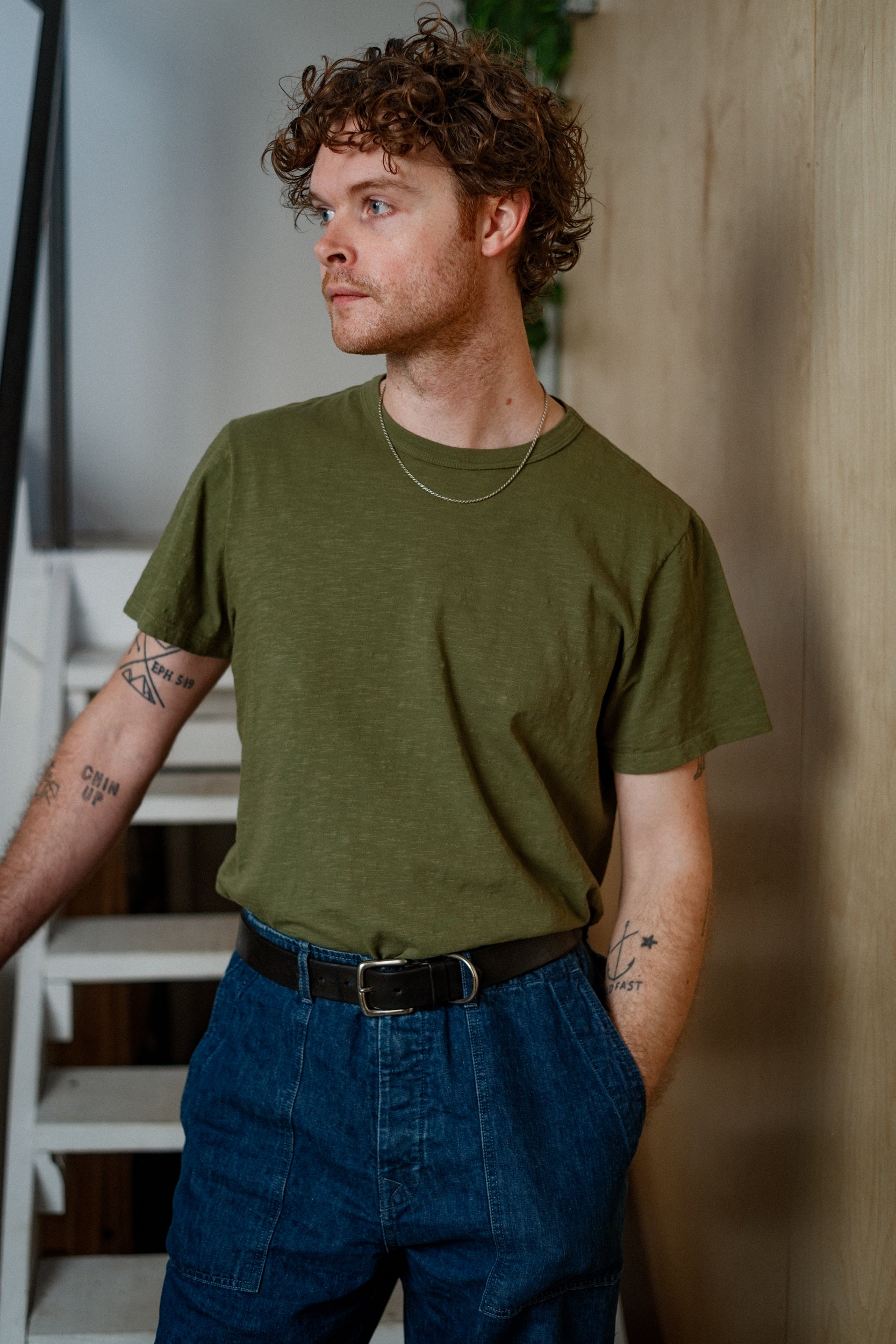 Classic Tee - Army Green Slub