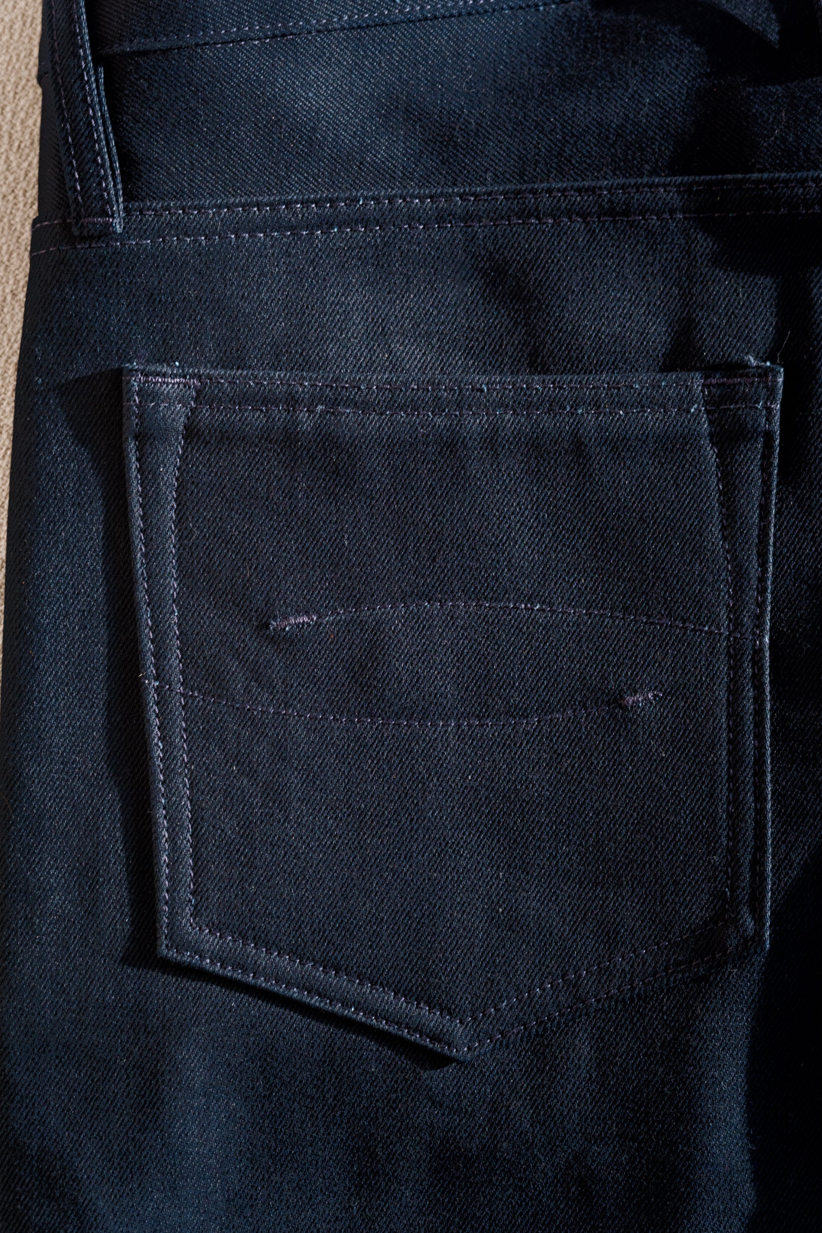 Stratton Straight Fit Jeans - 14oz American Selvedge - Indigo / Black