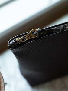 Dylan Zip Pouch - Pebbled Italian Calfskin