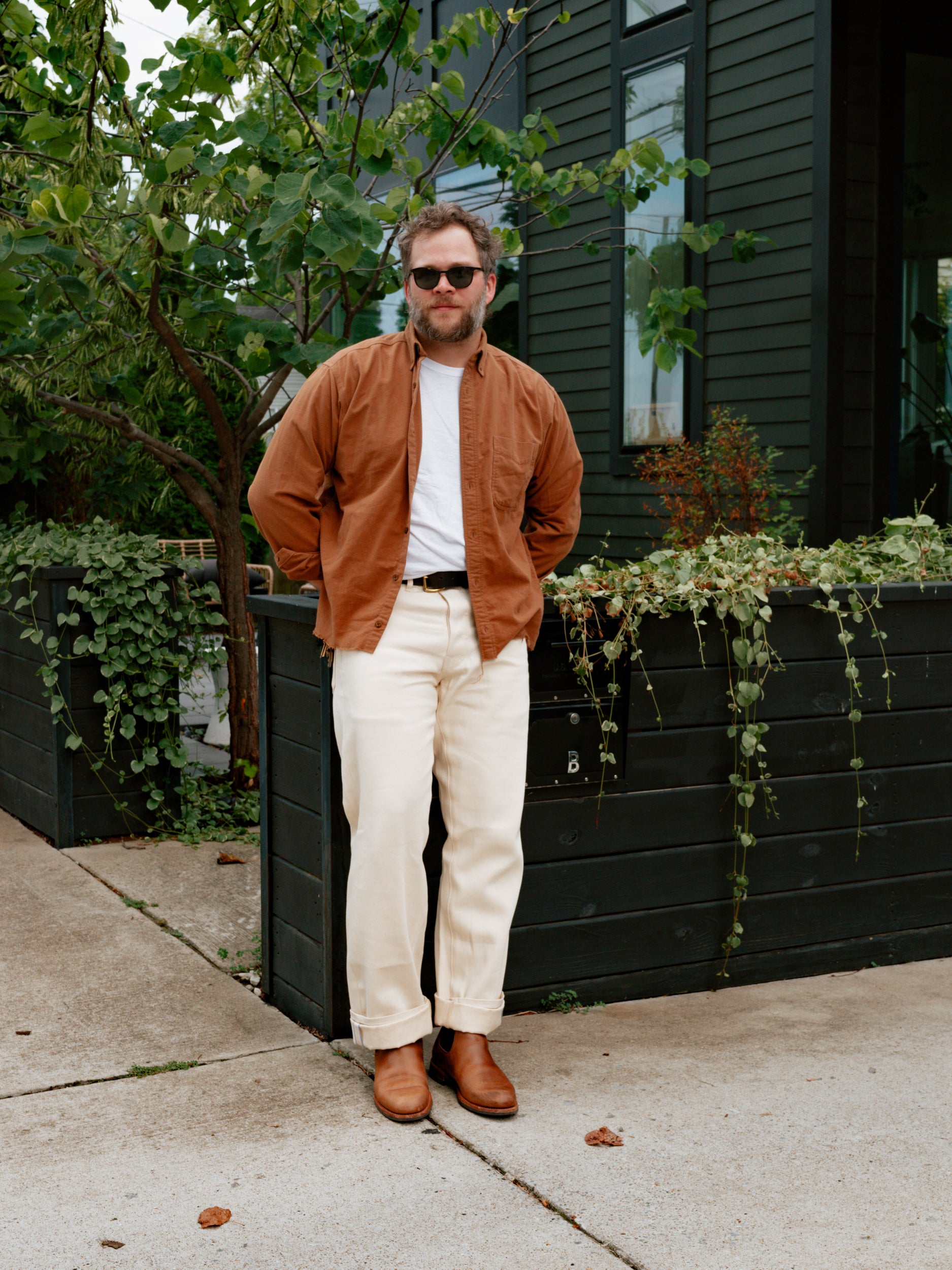 Holden Wide Leg- 11.25oz Ecru Selvedge - Cotton/Tencel