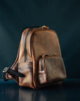 Field Pack Junior- Badlassi Carlo Cognac Nemesis Leather