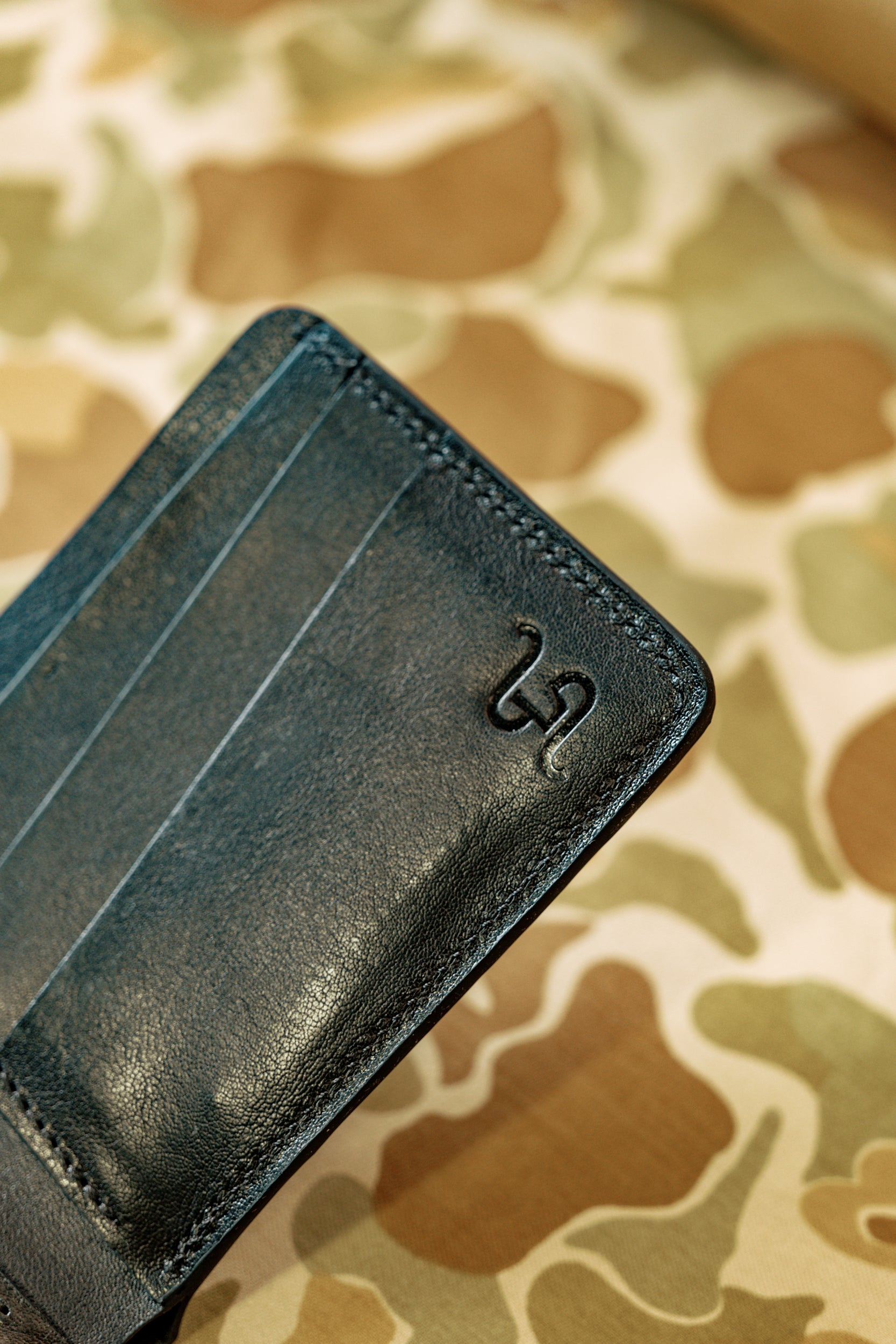 Klein Wallet - Loden Green Alligator / Kangaroo interior - Lower Belly Cut